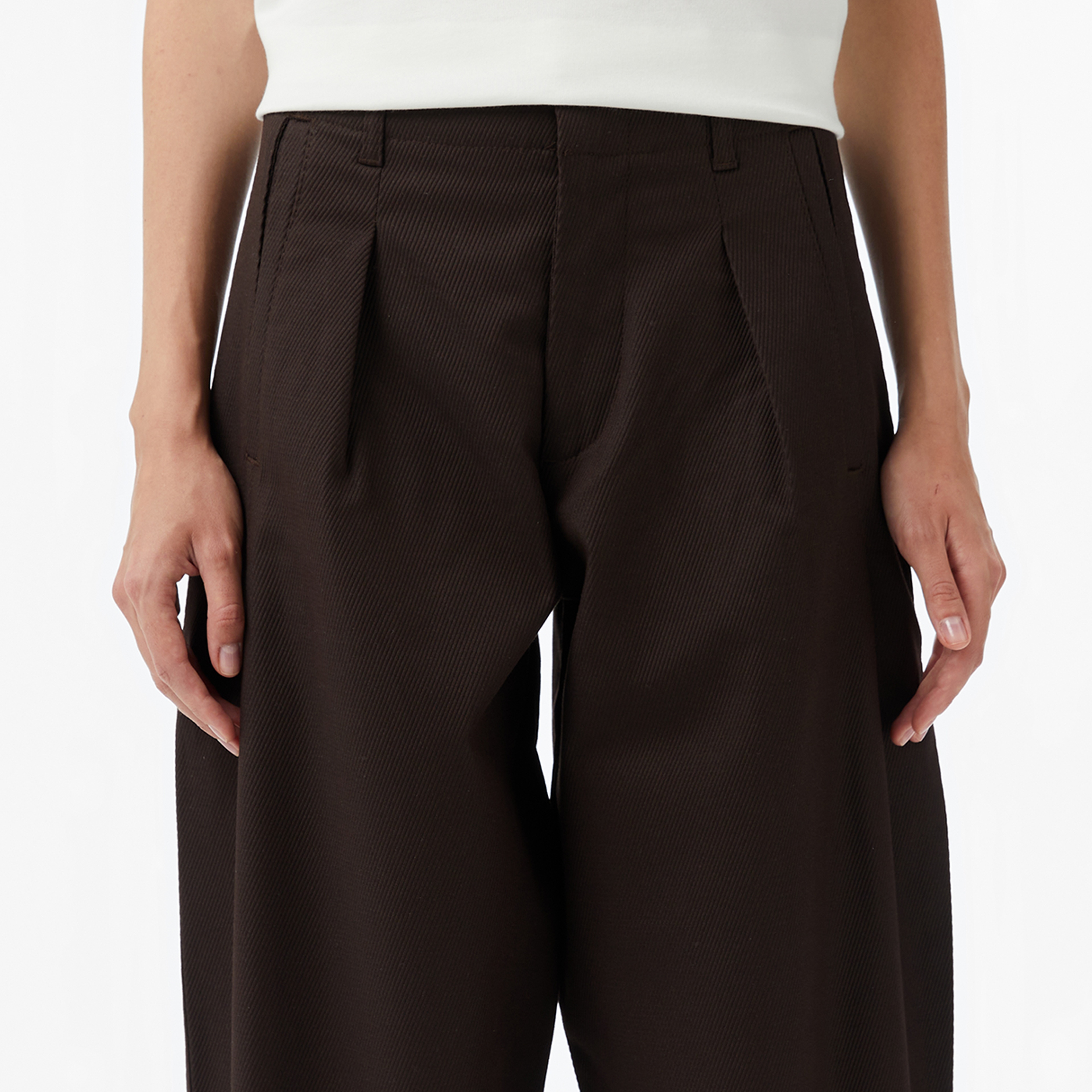 Kadın Kahverengi Chino Pantolon