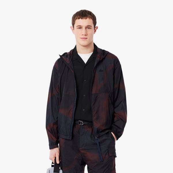 Lacoste Ripstop Naylon Erkek Bordo Ceket