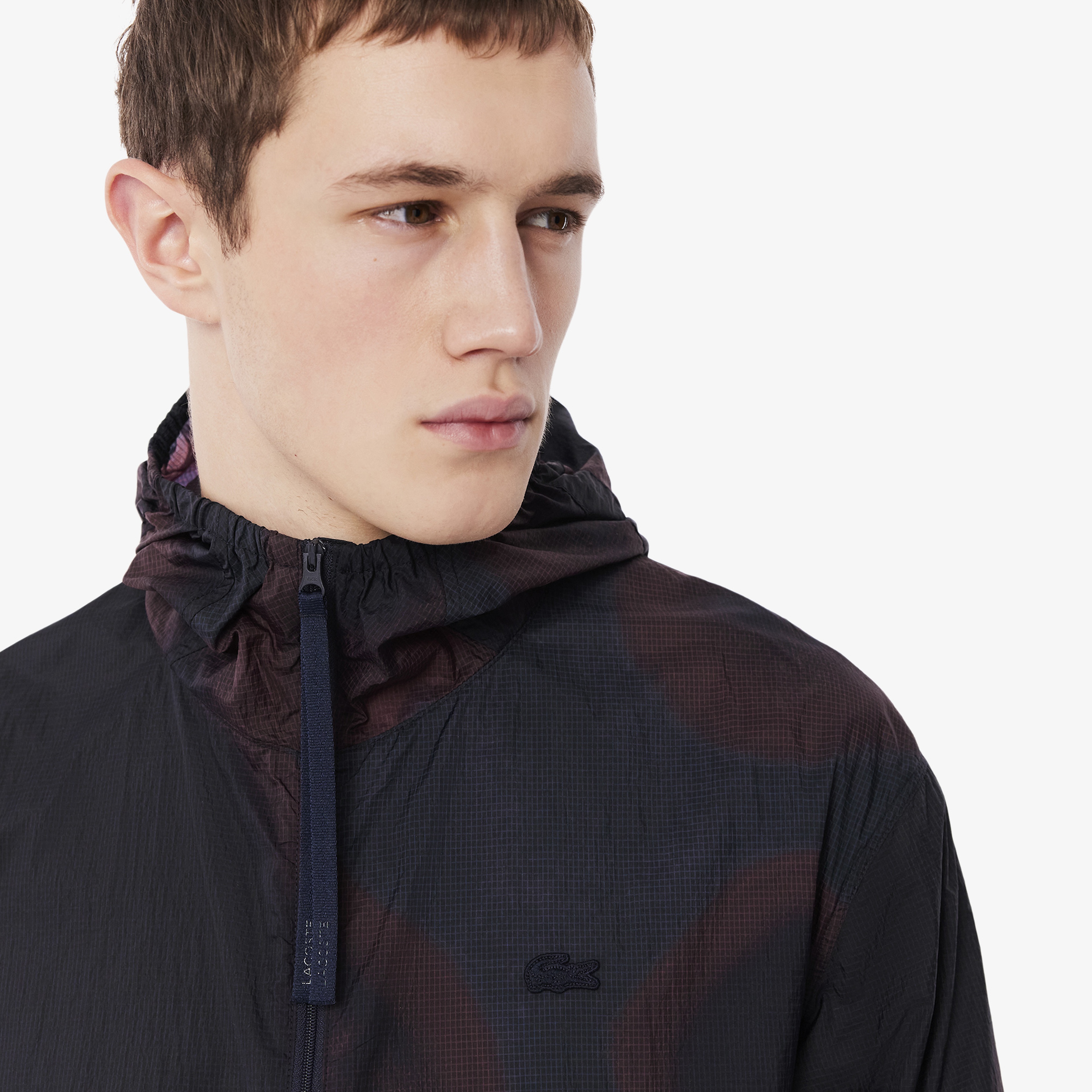 Lacoste Ripstop Naylon Erkek Bordo Ceket