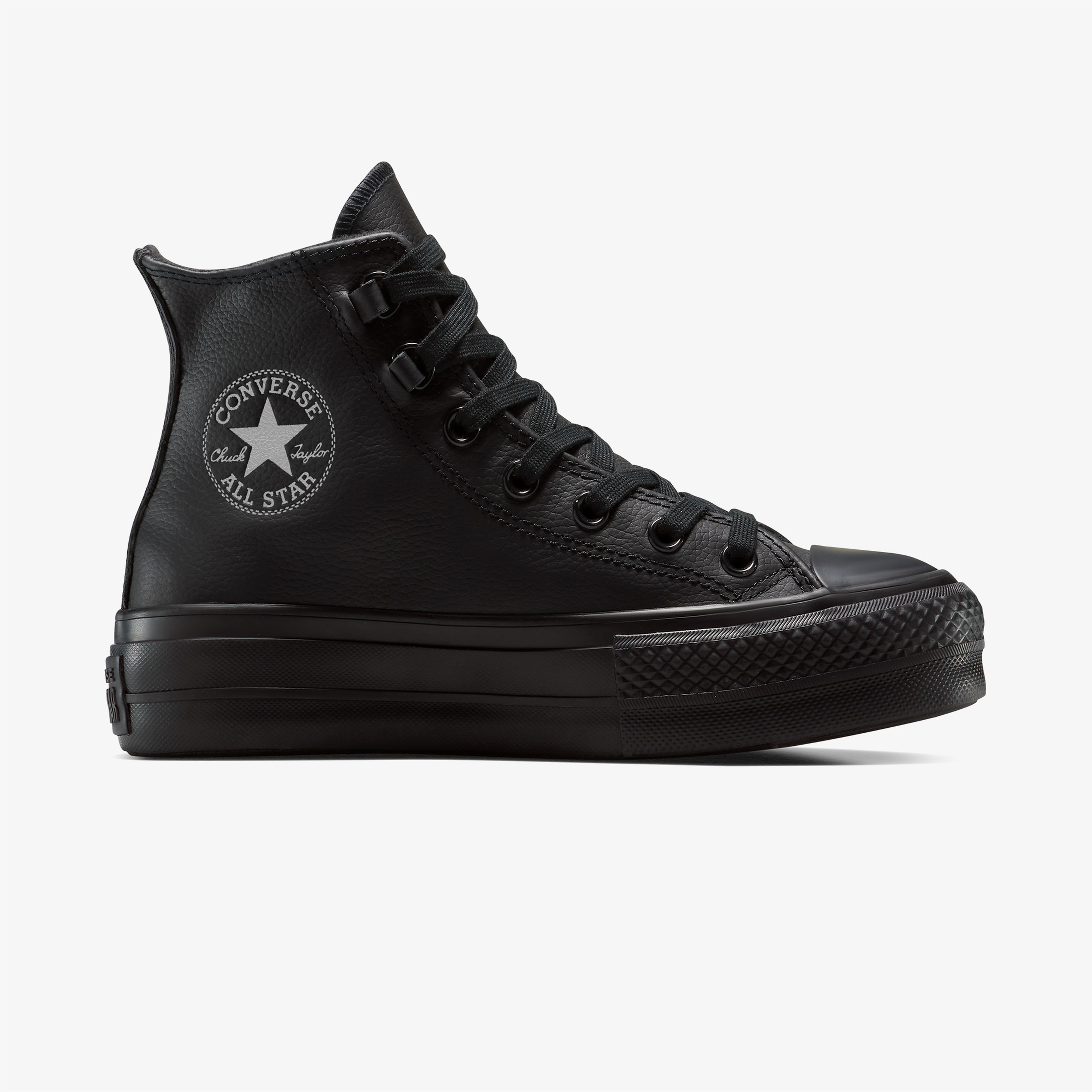 Converse Chuck Taylor All Star Lift Leather High Top Kadın Siyah Sneaker