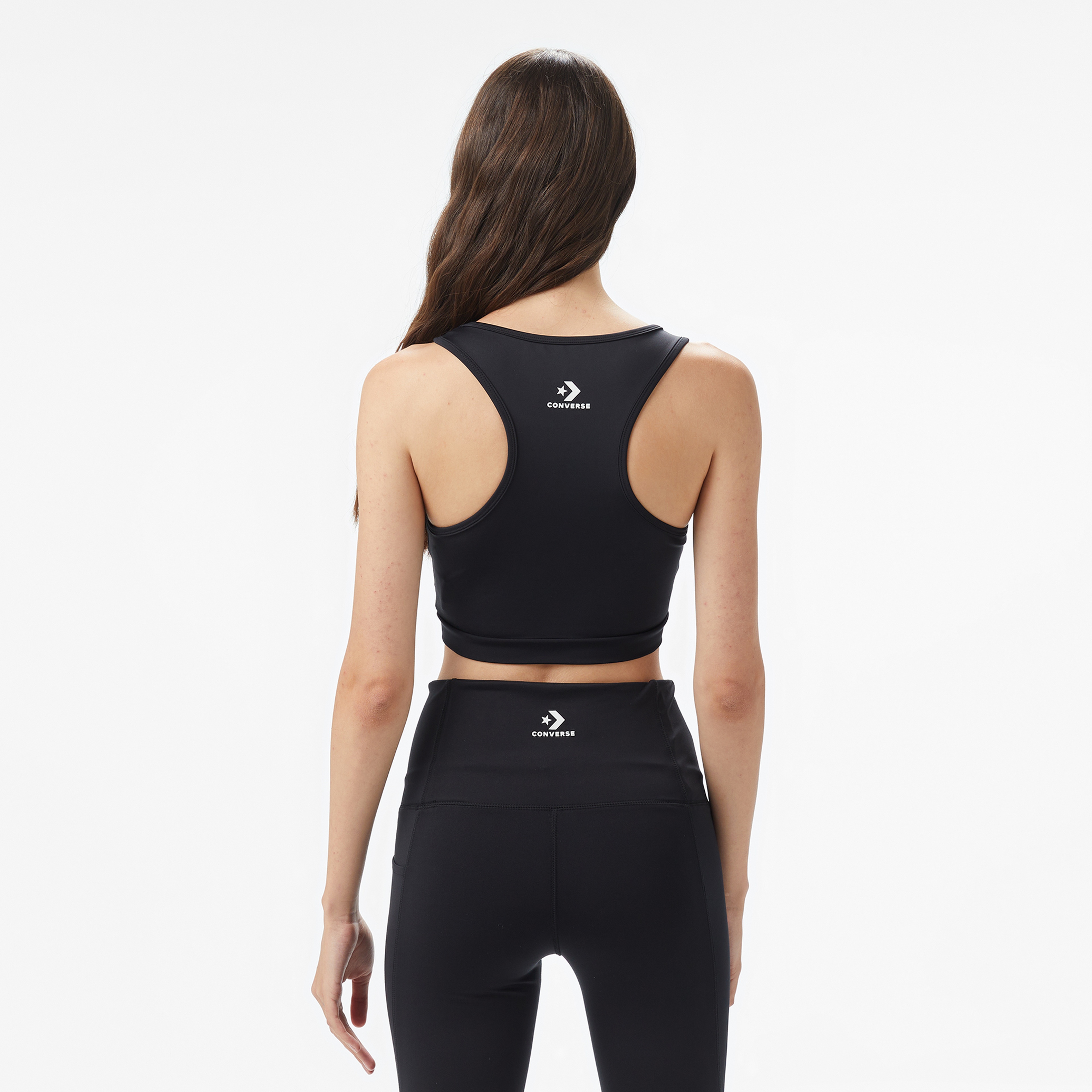 Converse Star Chevron Baskılı Kadın  Siyah T-Shirt