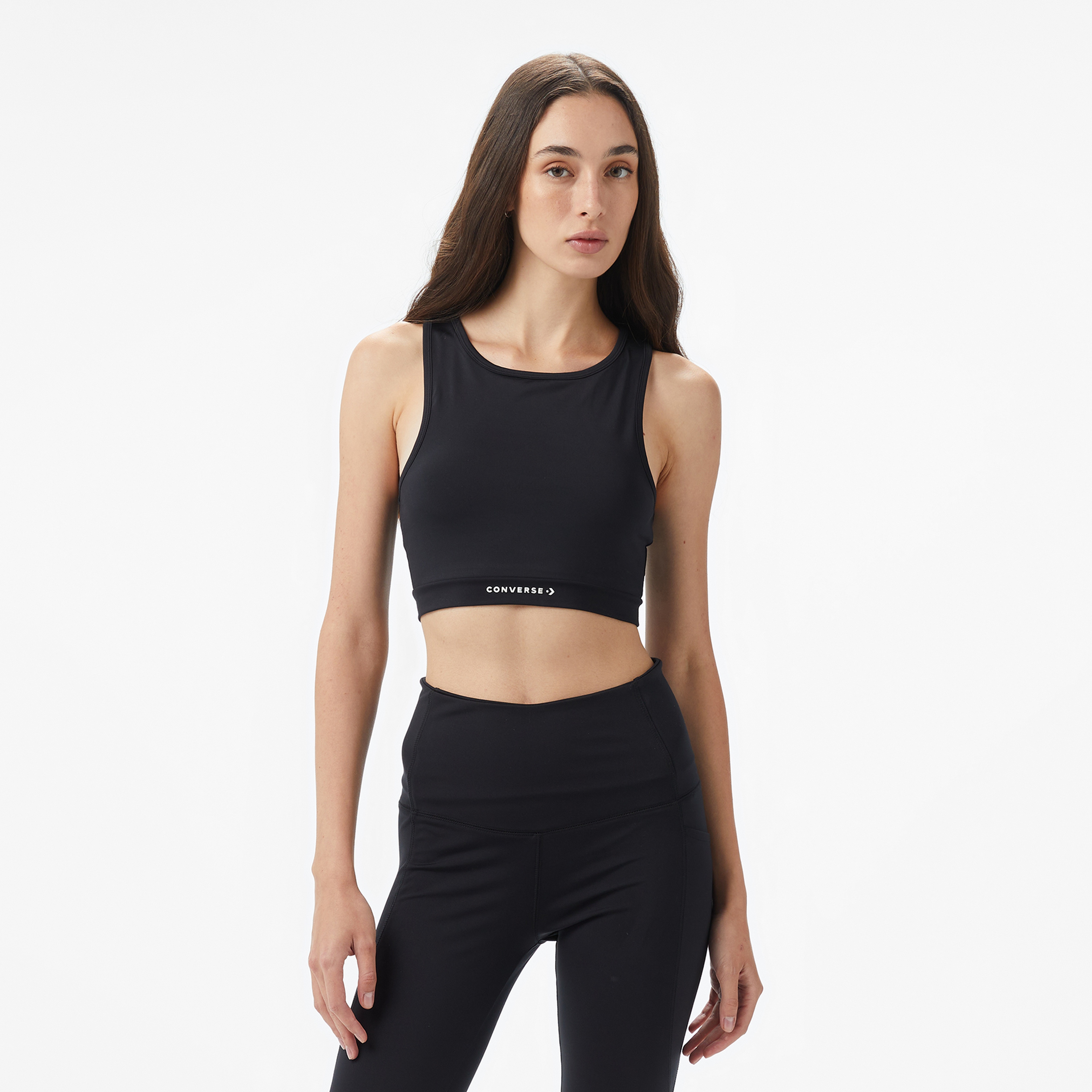 Converse Star Chevron Baskılı Kadın  Siyah T-Shirt