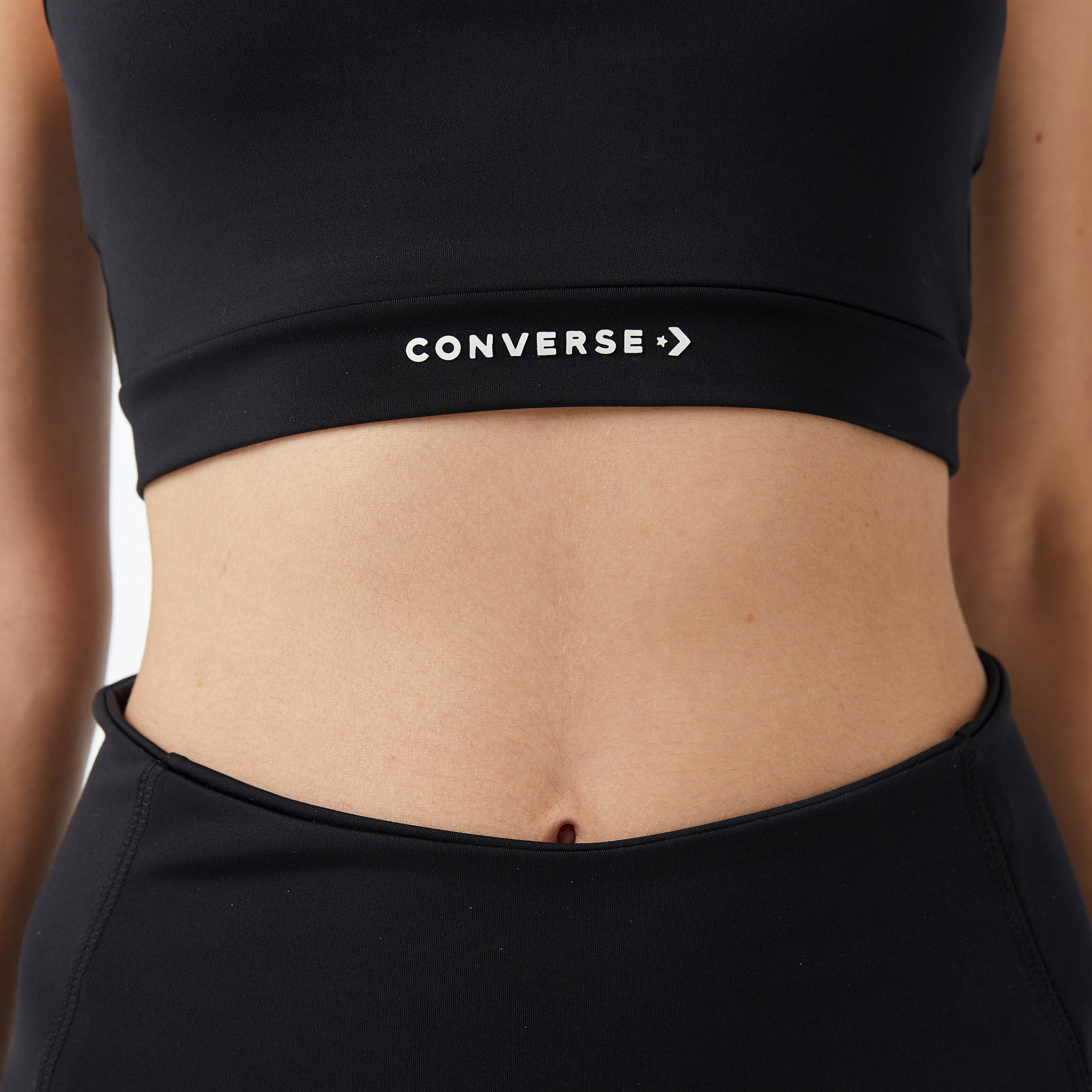 Converse Star Chevron Baskılı Kadın  Siyah T-Shirt