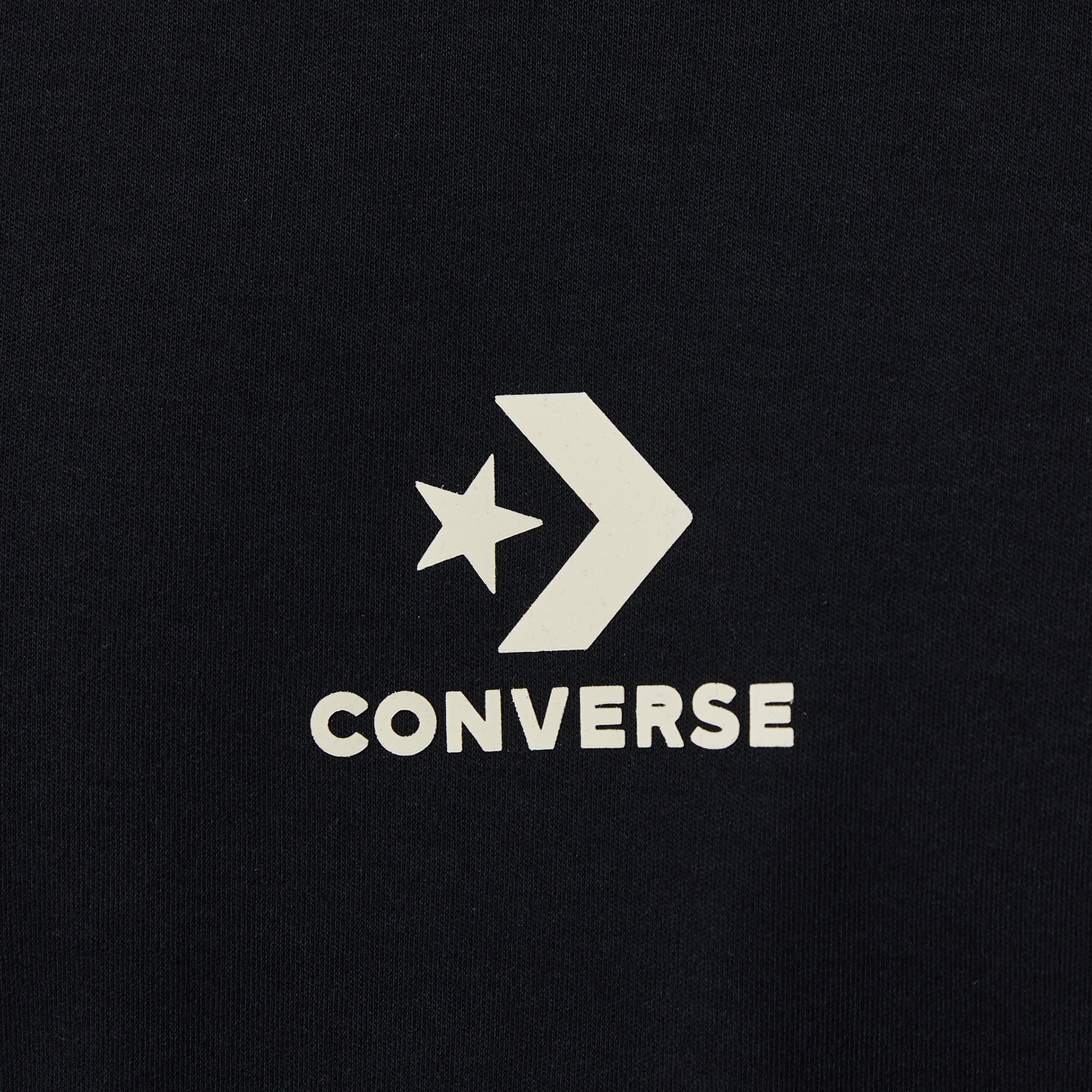 Converse Star Chevron Baskılı Erkek Oversize Fit Siyah T-Shirt