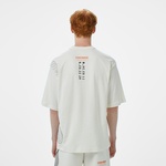 Converse Star Chevron Baskılı Erkek Oversize Fit Krem T-Shirt