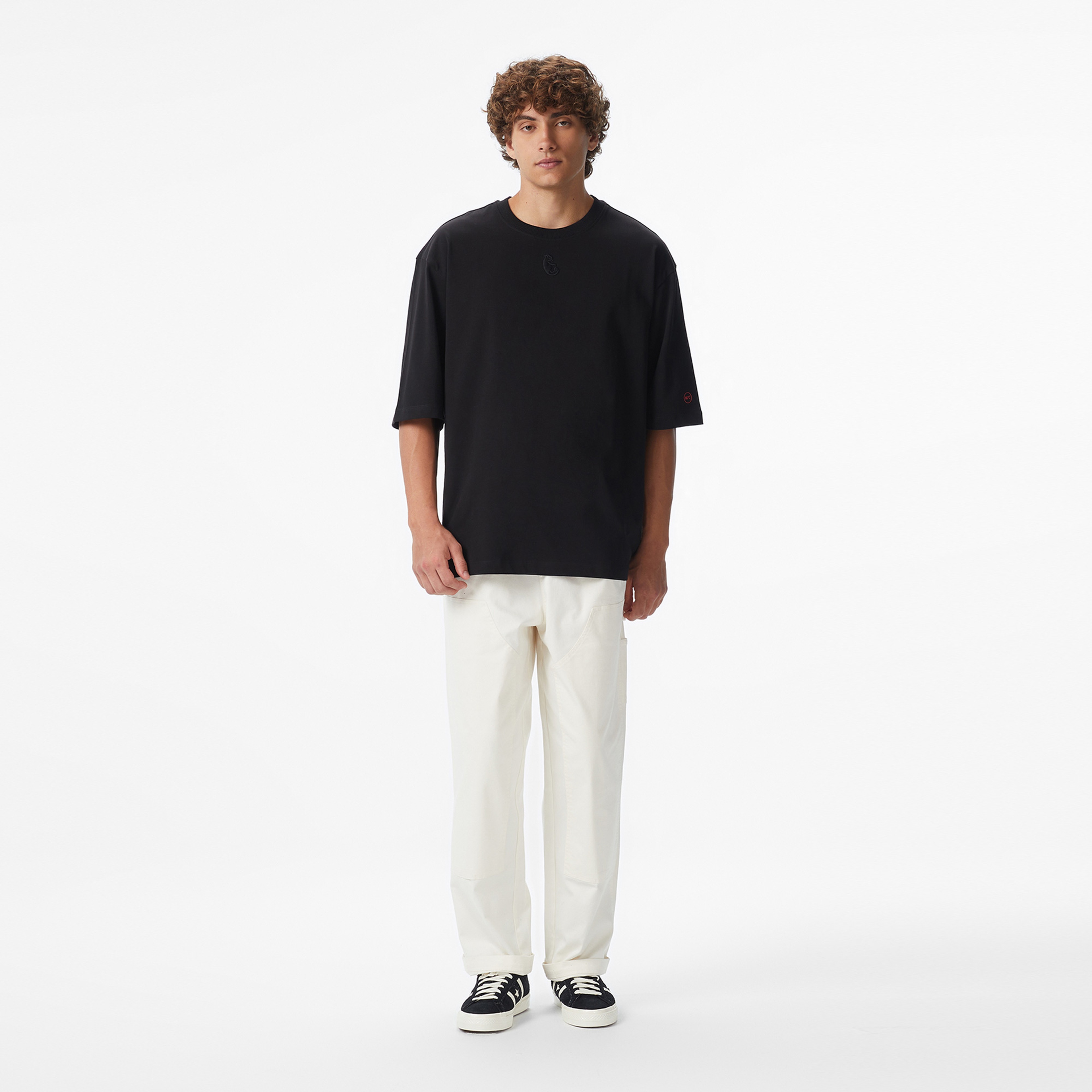 UNITED4 x Monkey Project Comfort Fit Erkek Siyah T-Shirt