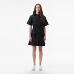 Kadın Classic Fit Kısa Kollu Siyah Elbise