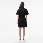 Kadın Classic Fit Kısa Kollu Siyah Elbise