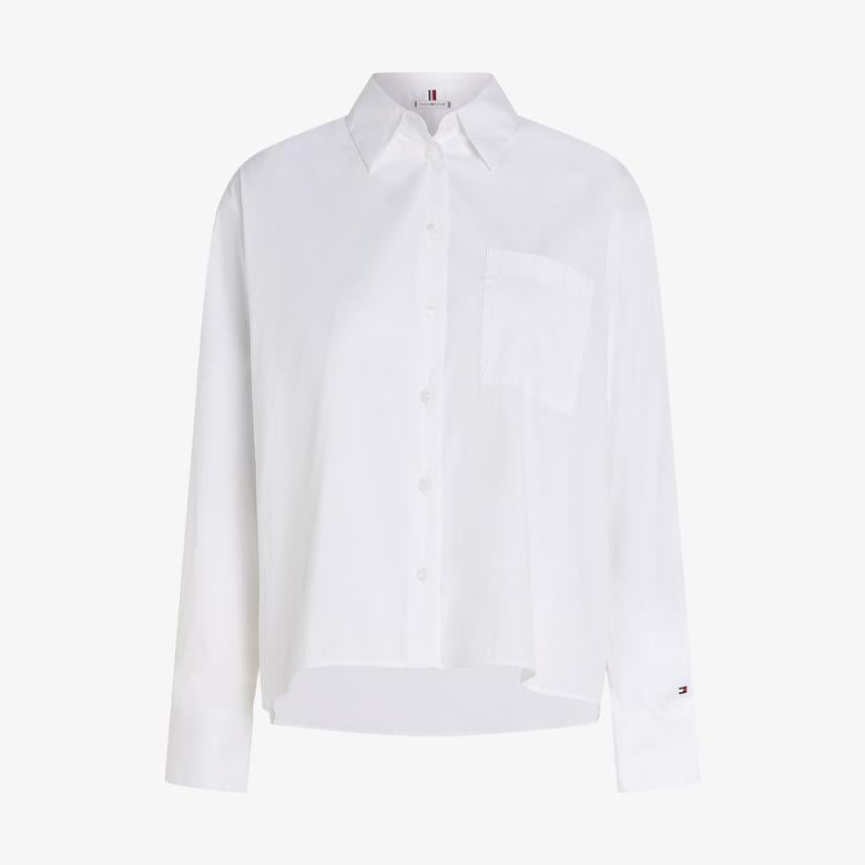 Tommy Hilfiger Mix Loose Kadın Beyaz Gömlek