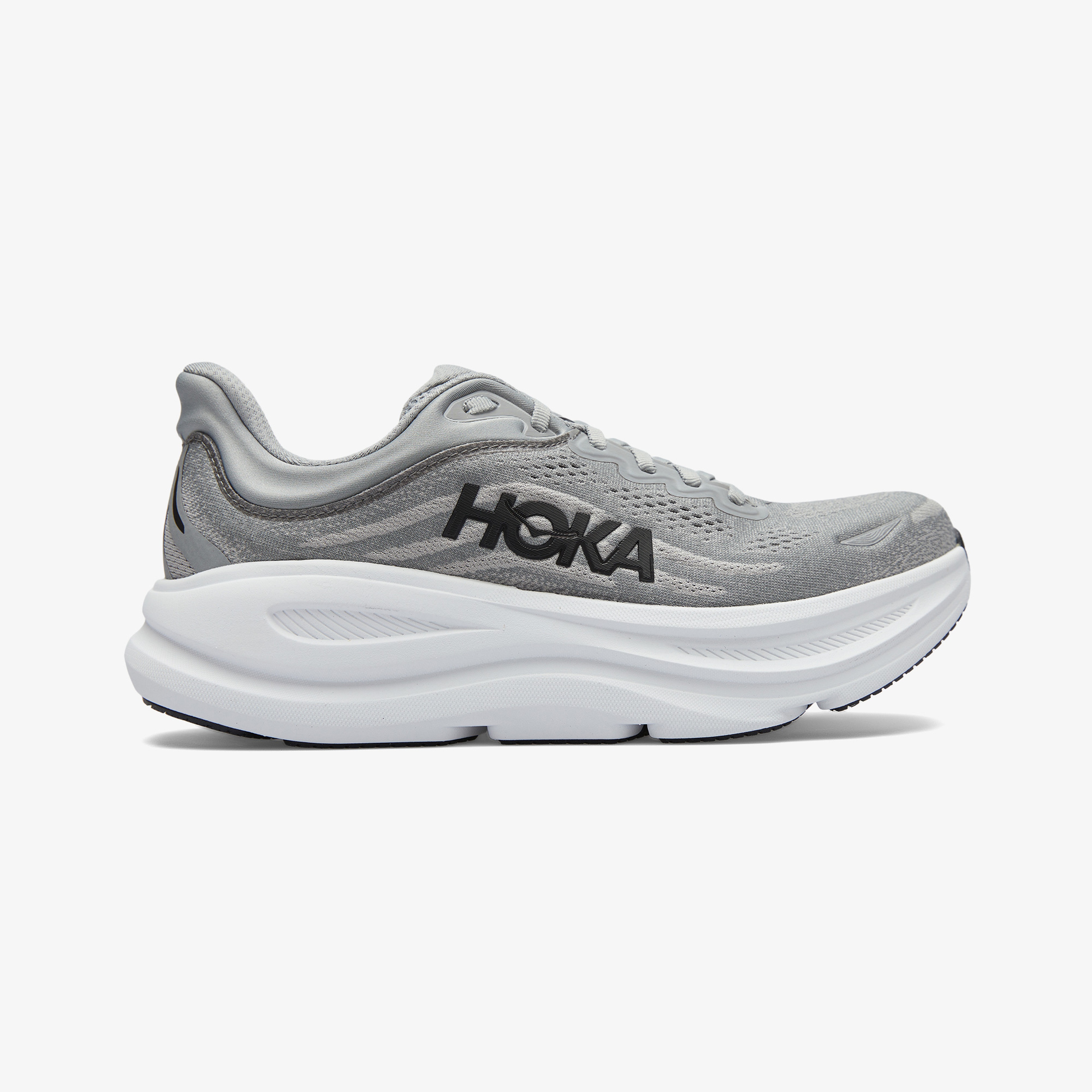 Hoka Bondi 9 Erkek Gri Yol Koşu Ayakkabısı