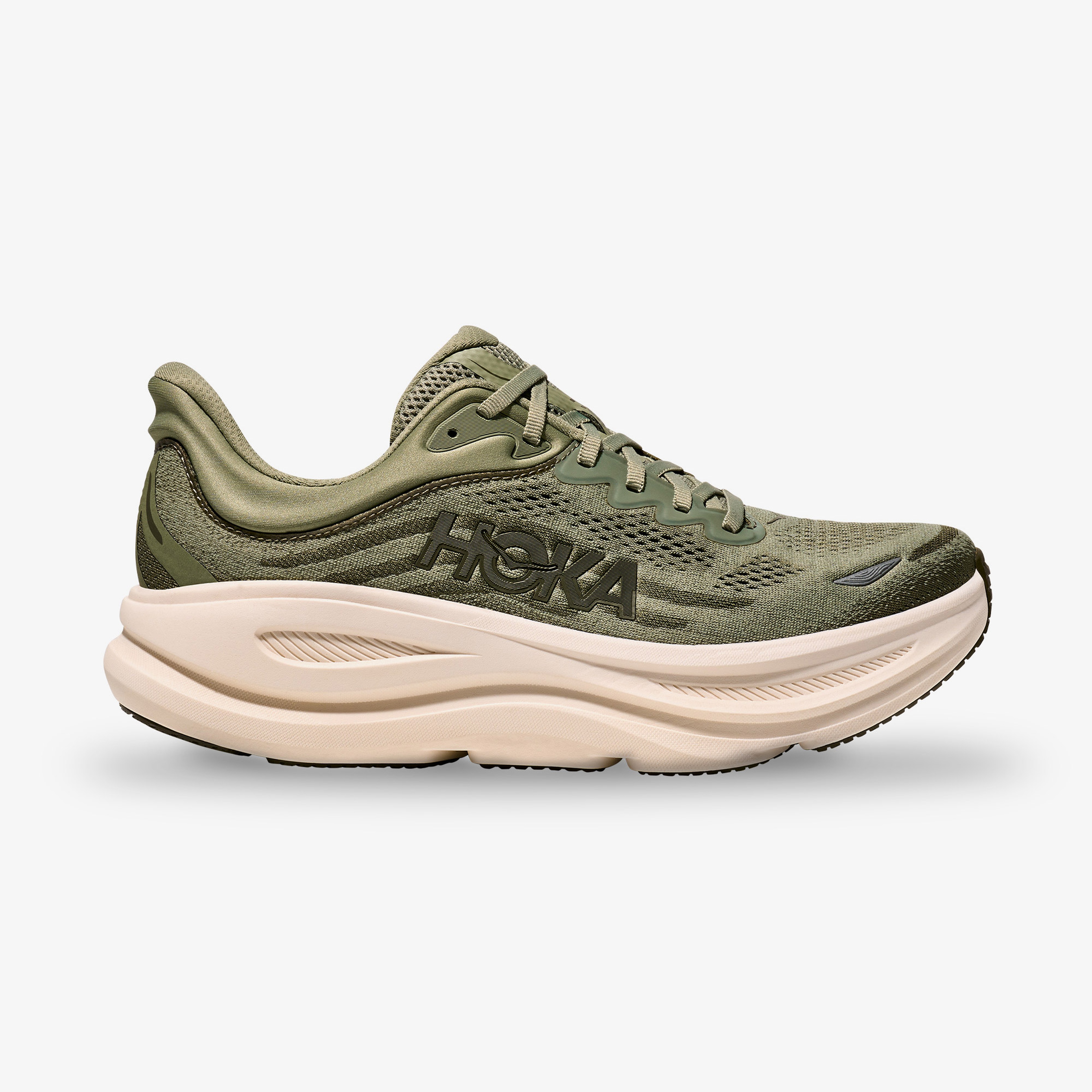 Hoka Bondi 9 Erkek Haki Yol Koşu Ayakkabısı