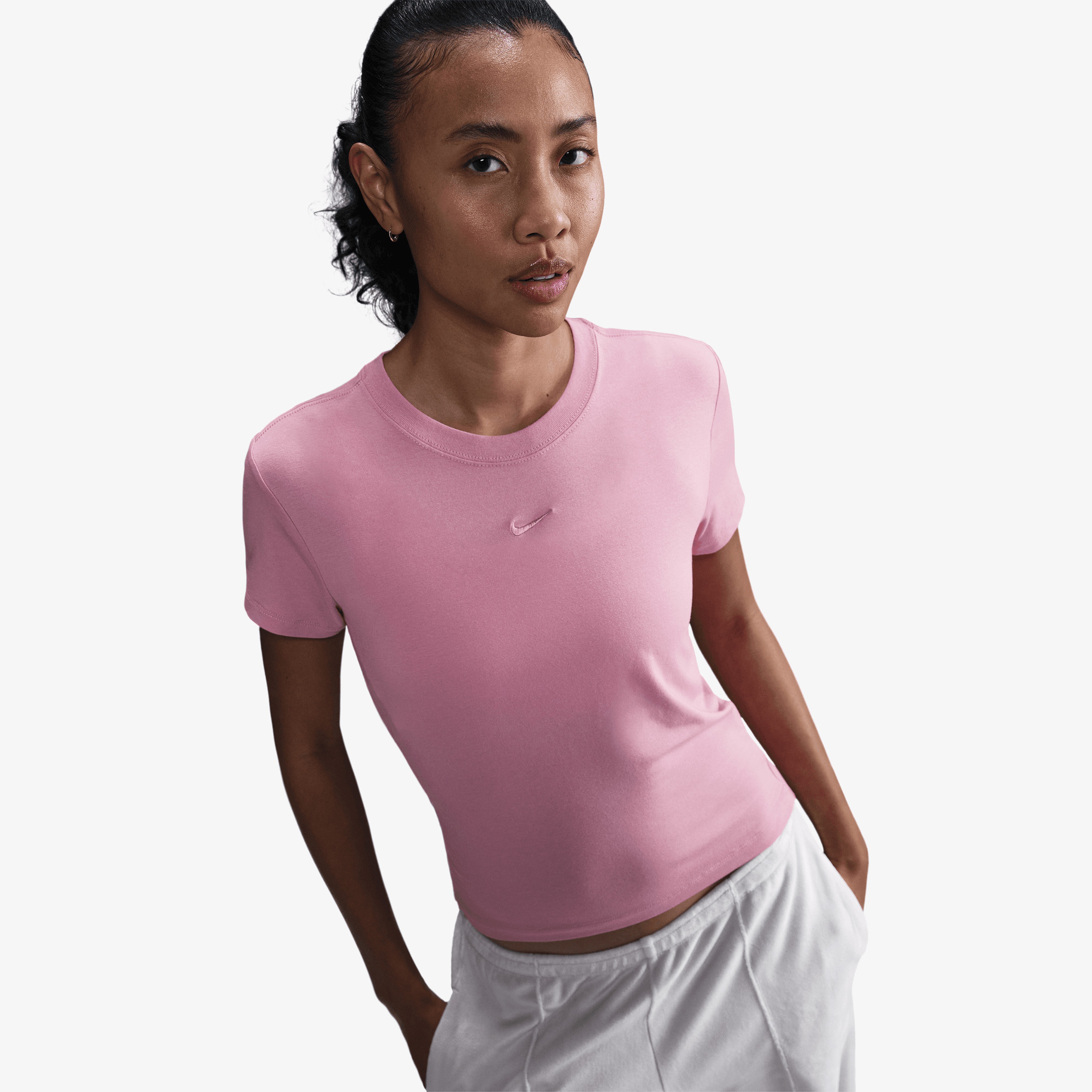 Nike Sportswear Chill Knit Kadın Pembe T-Shirt