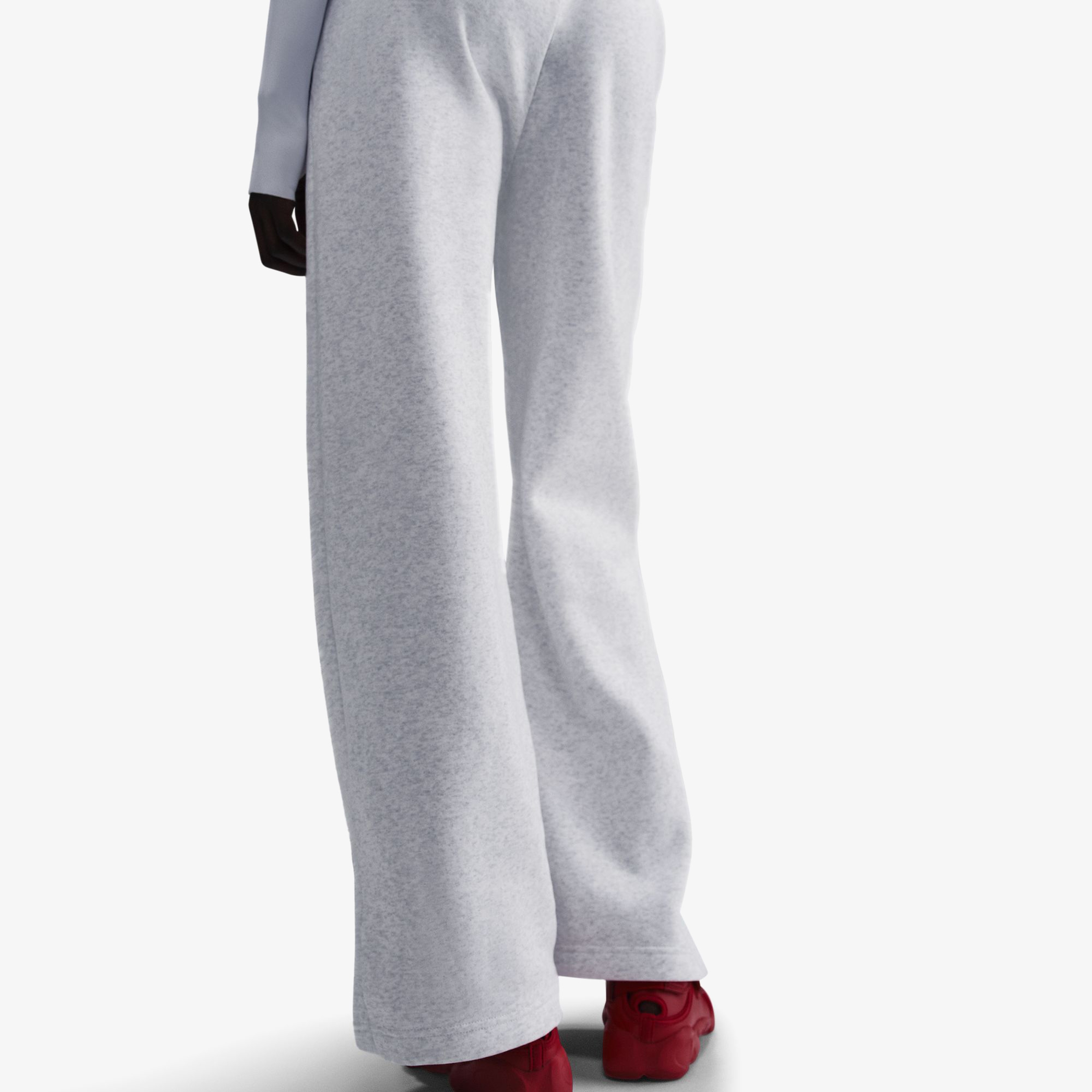 Nike Phoenix Fleece Wide Leg Kadın Beyaz Eşofman Altı