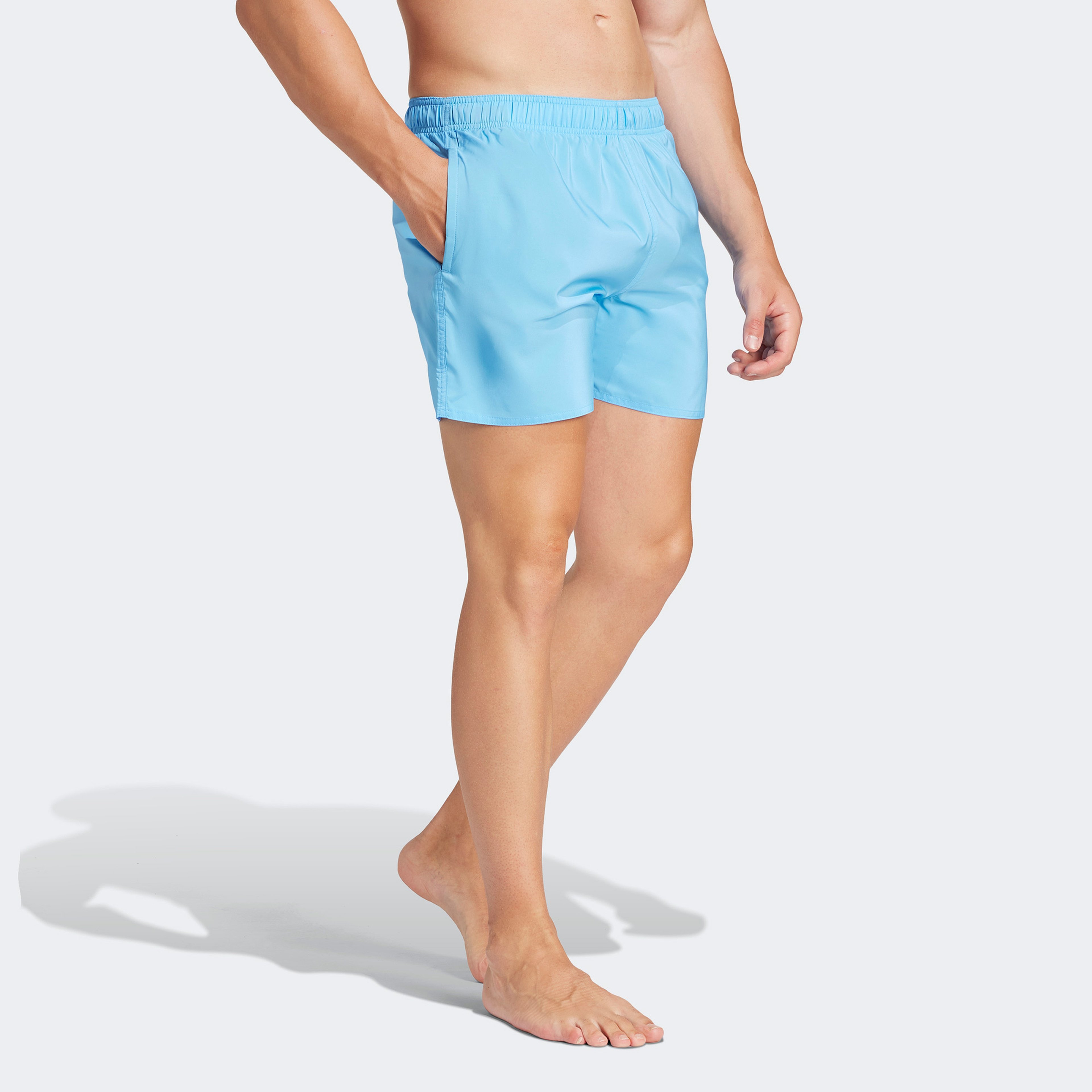 adidas Solid CLX Classic Length Erkek Mavi Deniz Şortu