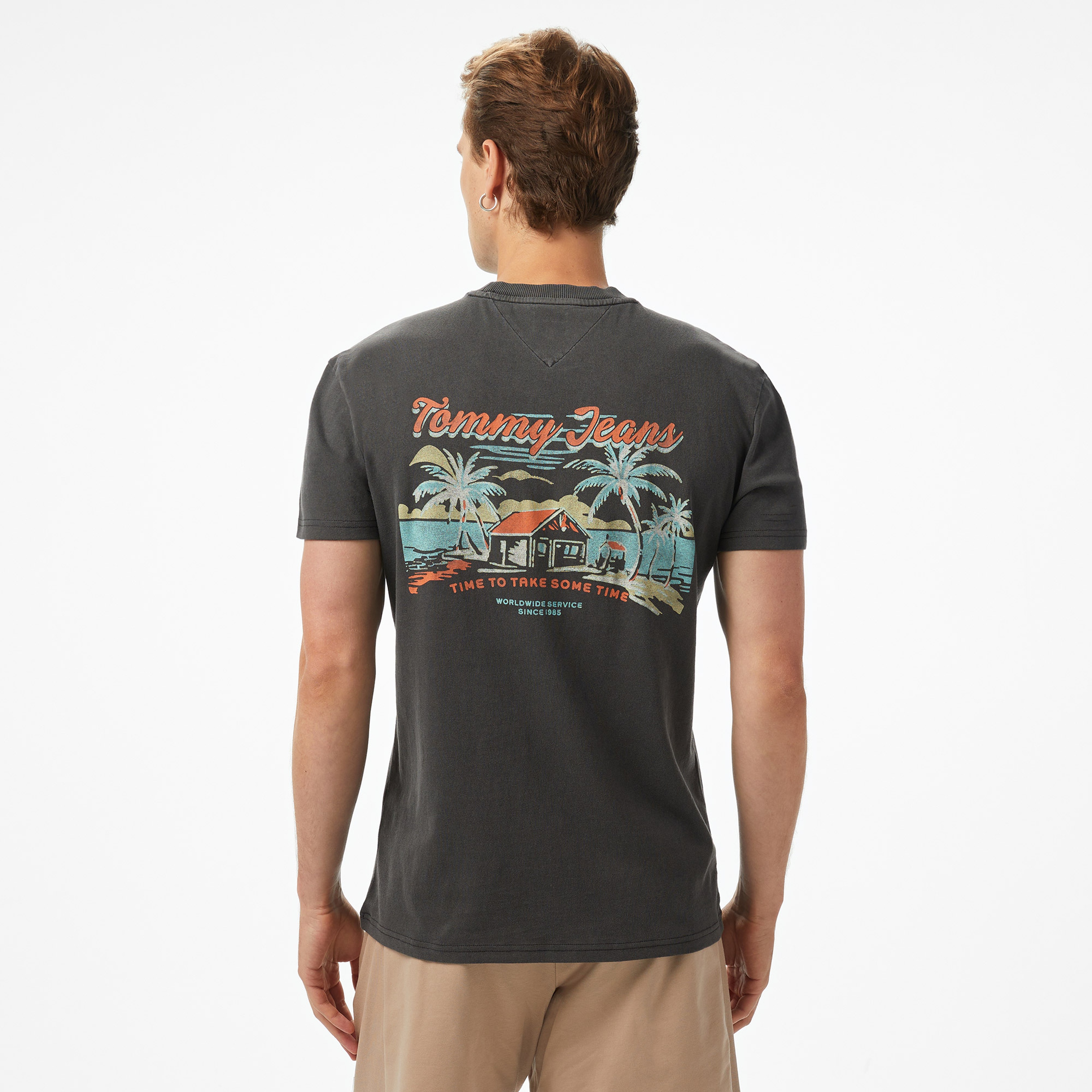 Tommy Jeans Regular Cabana Erkek Gri T-Shirt