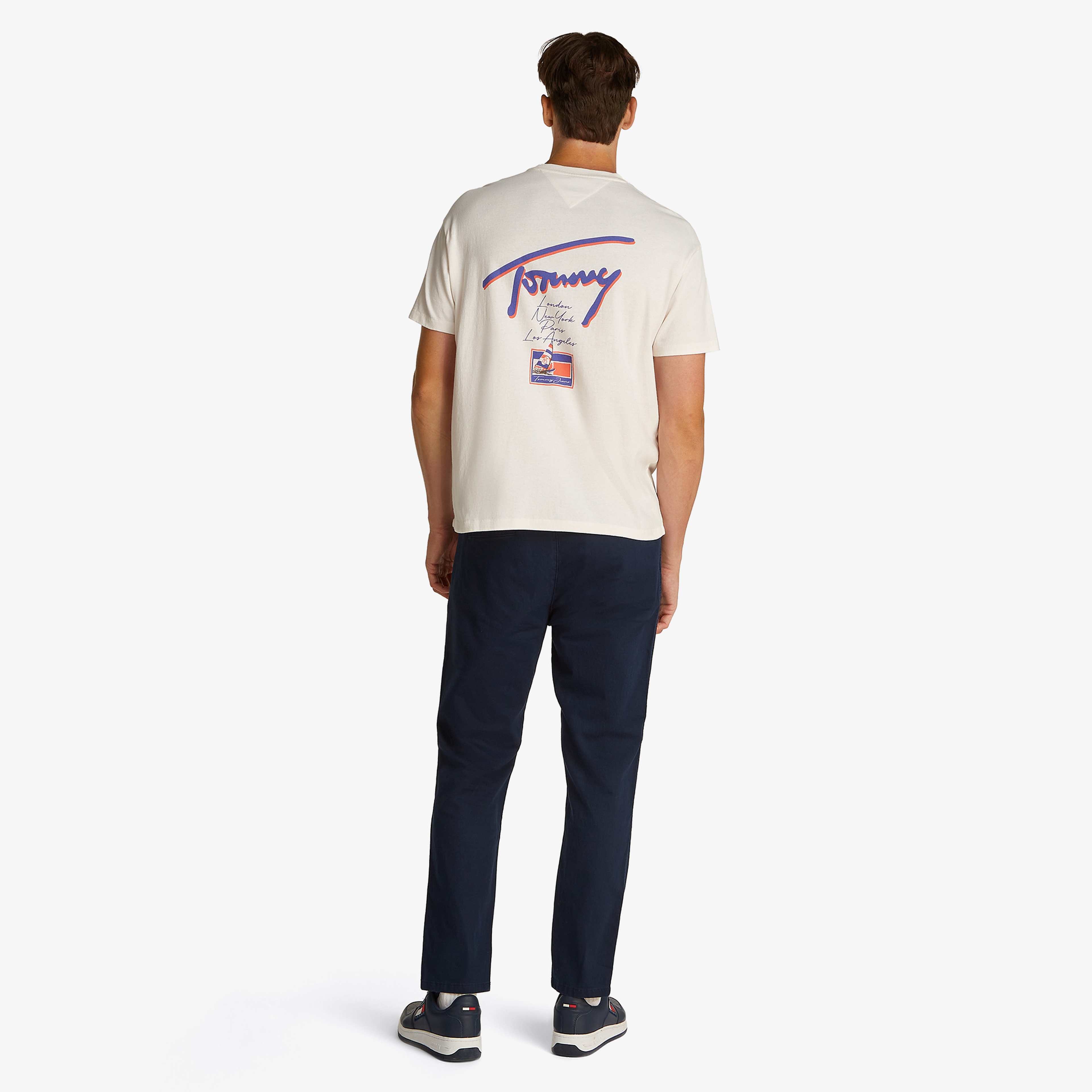 Tommy Jeans Faded Graphic Erkek Gri T-Shirt