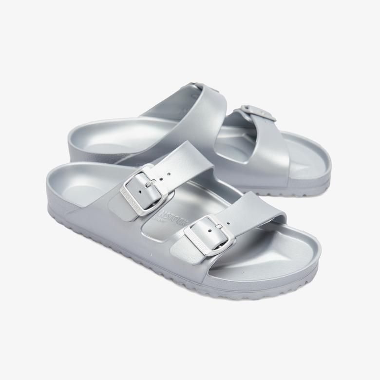 Birkenstock Arizona Eva Metallic Çift Bantlı Erkek Gri Plaj Terliği