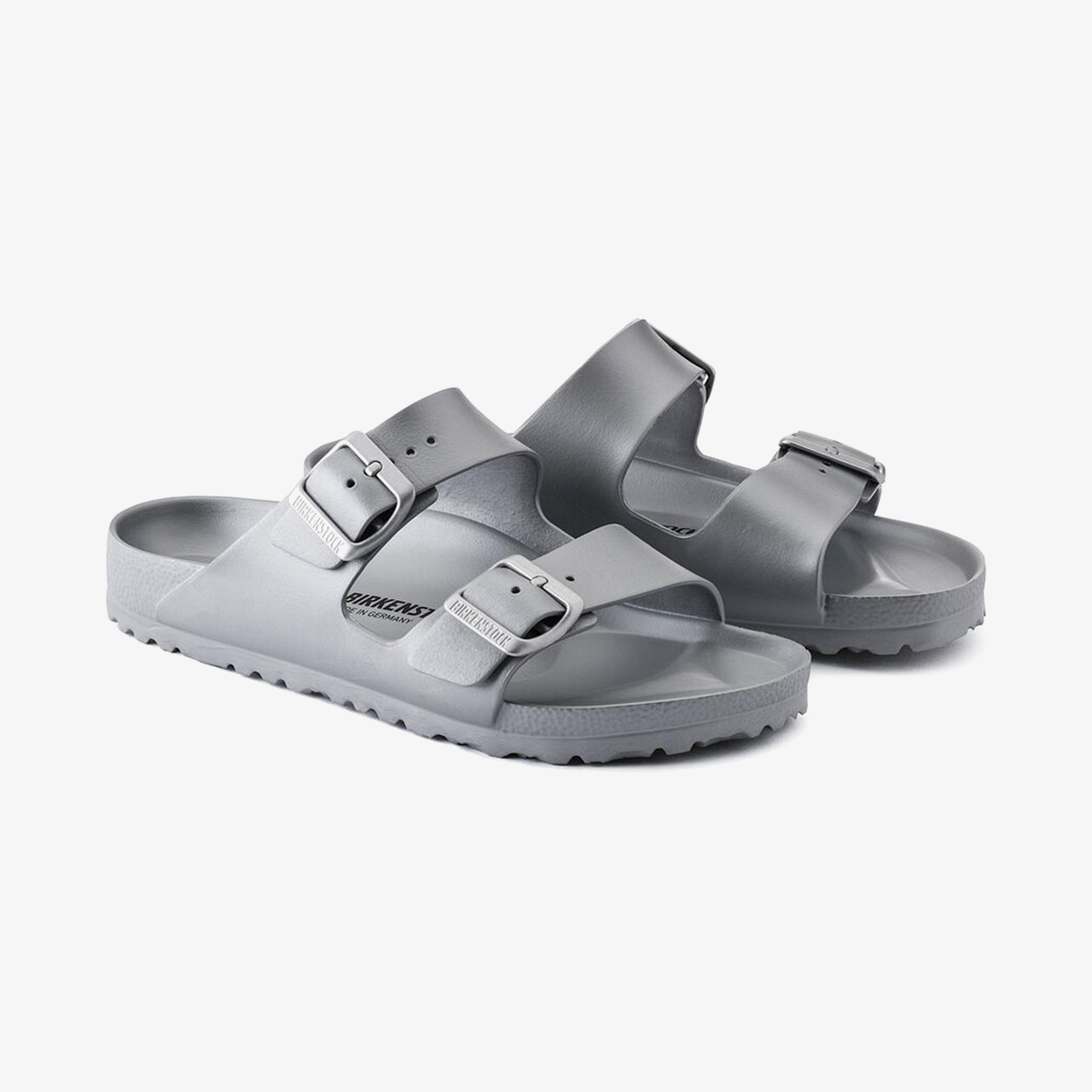 Birkenstock Arizona Eva Metallic Çift Bantlı Erkek Gri Plaj Terliği