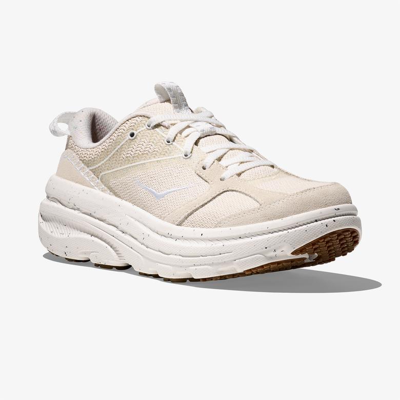 Hoka Vibrant Bloom Bondi B3LS Kadın Bej Spor Ayakkabı