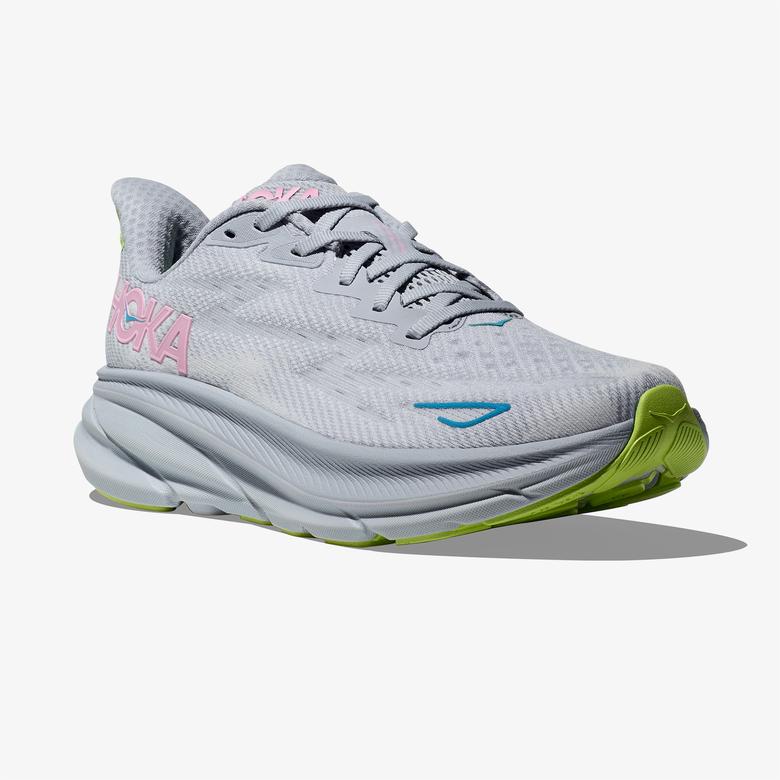Hoka Clifton 9 Kadın Gri Koşu Ayakkabısı