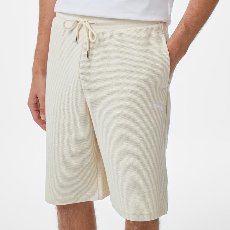 Puma Premium Ess Jacquard Erkek Krem Şort