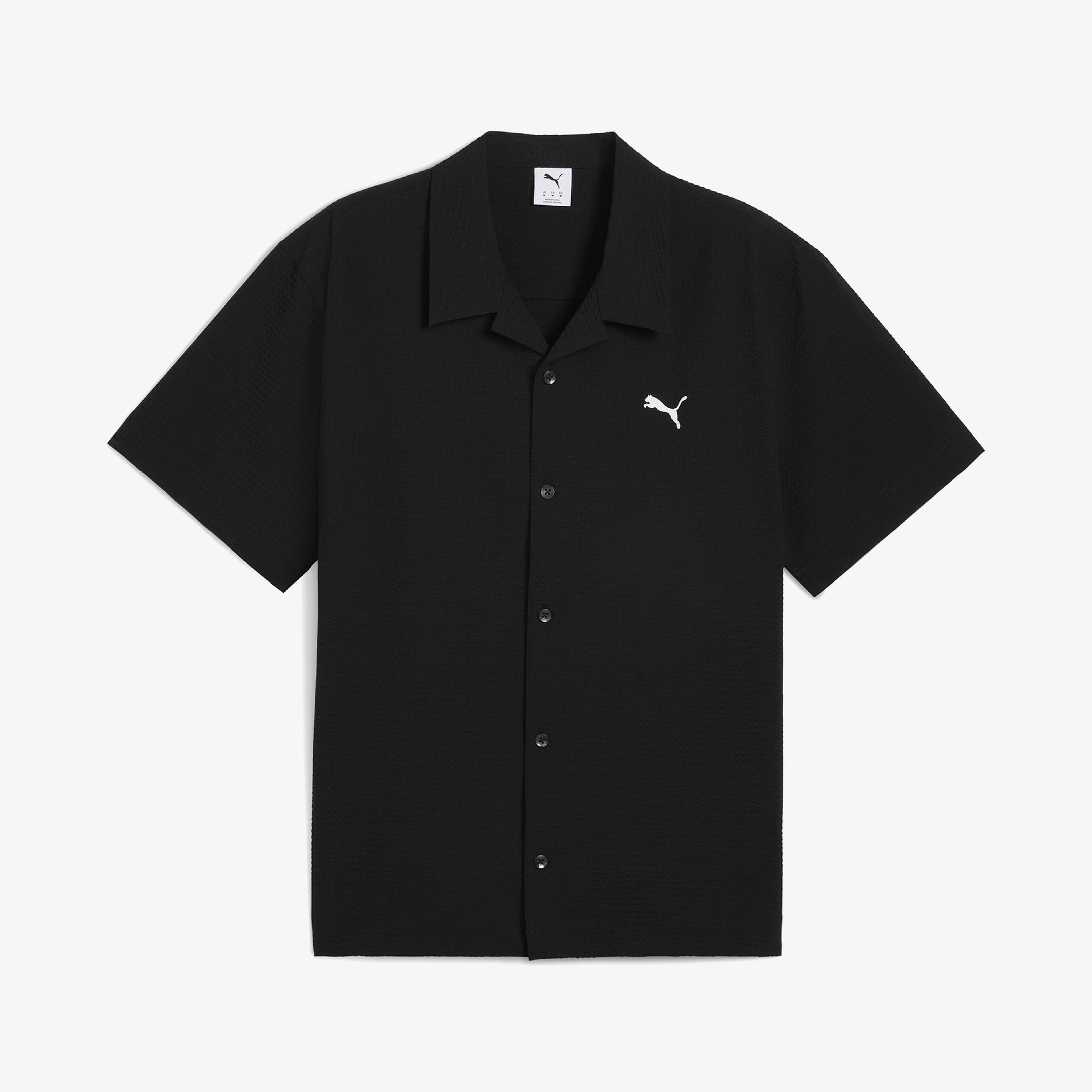 Puma Wardrobe Ess Relaxed Erkek Siyah Gömlek