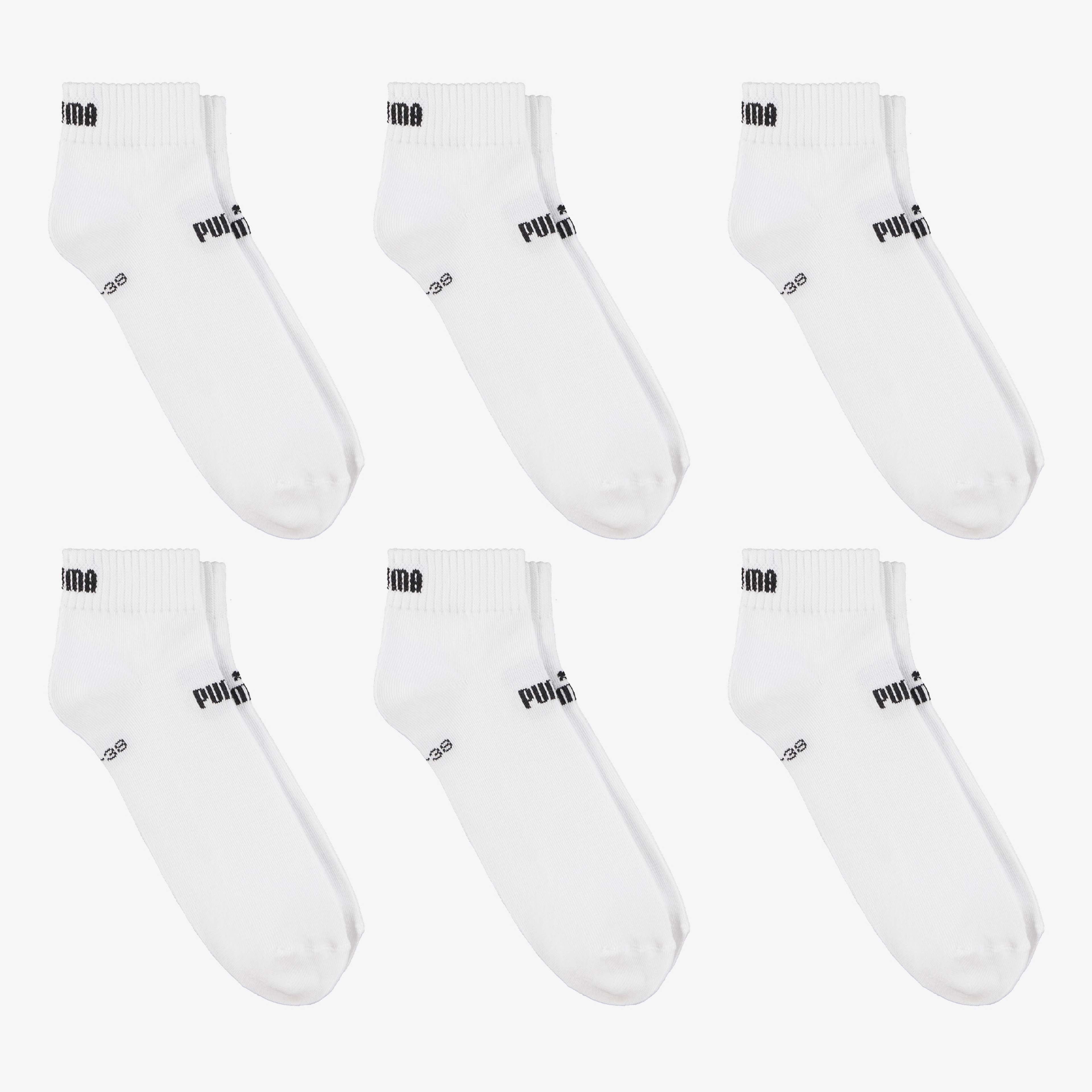 Puma Elements Quarter Unisex Beyaz 6'lı Çorap