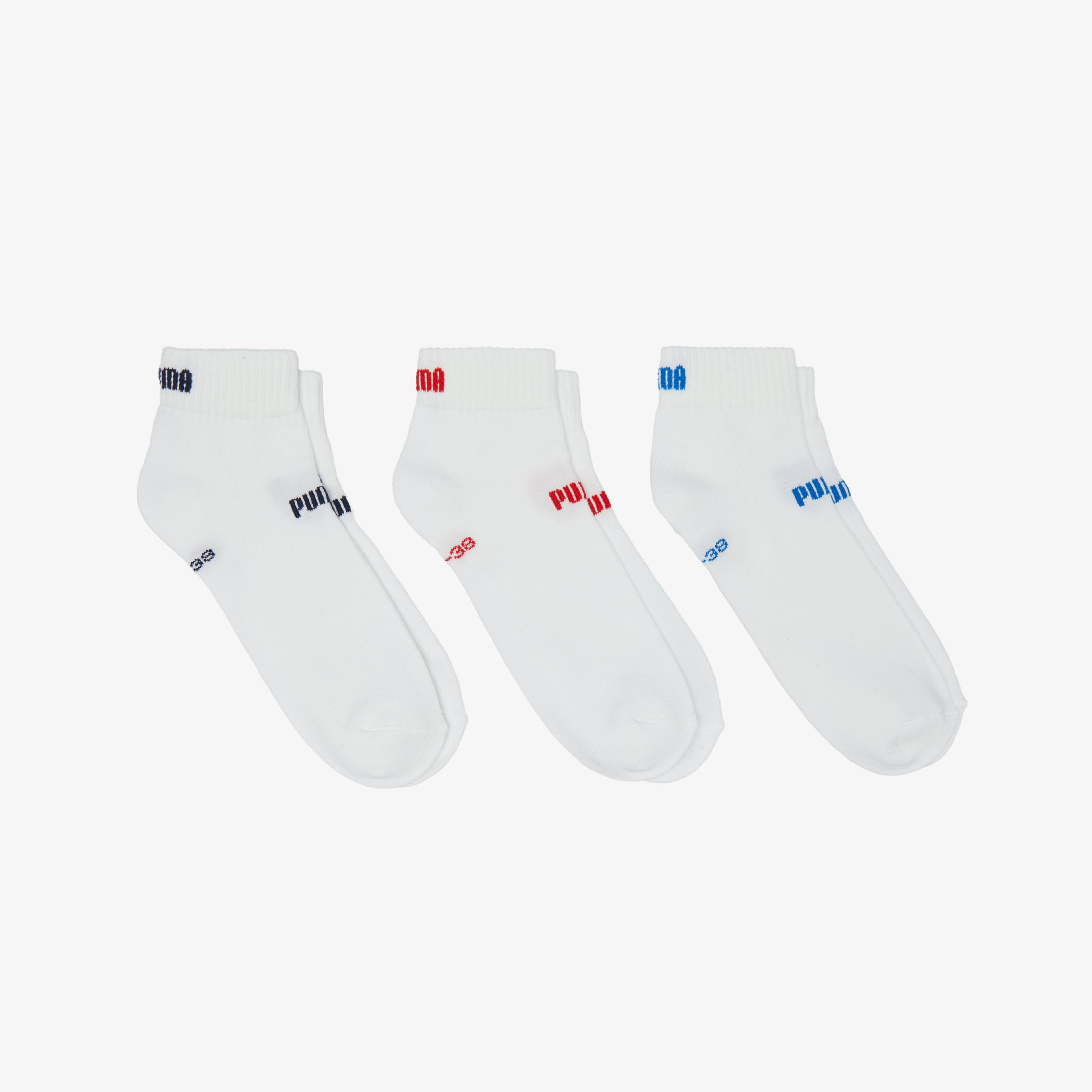 Puma Elements Plain Q Unisex Beyaz 3'lü Çorap