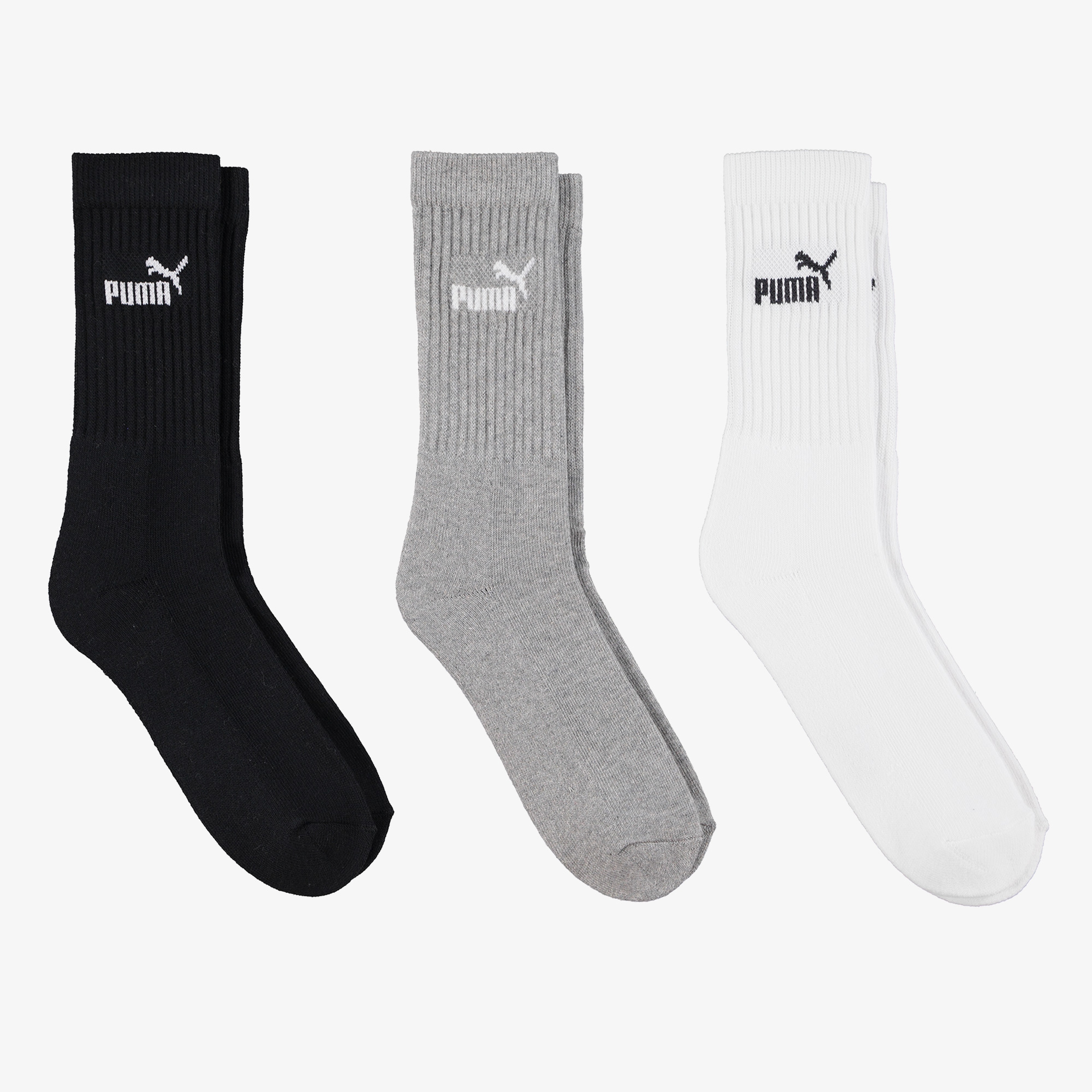 Puma Elements Crew So Unisex Gri 3'lü Çorap