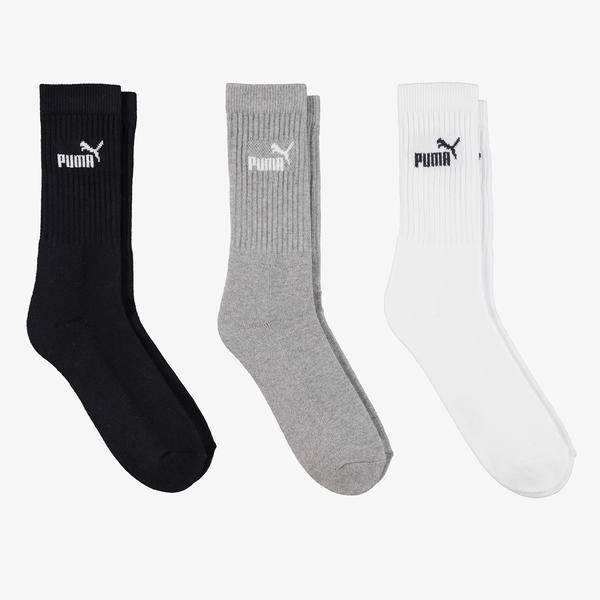 Puma Elements Crew So Unisex Gri 3'lü Çorap