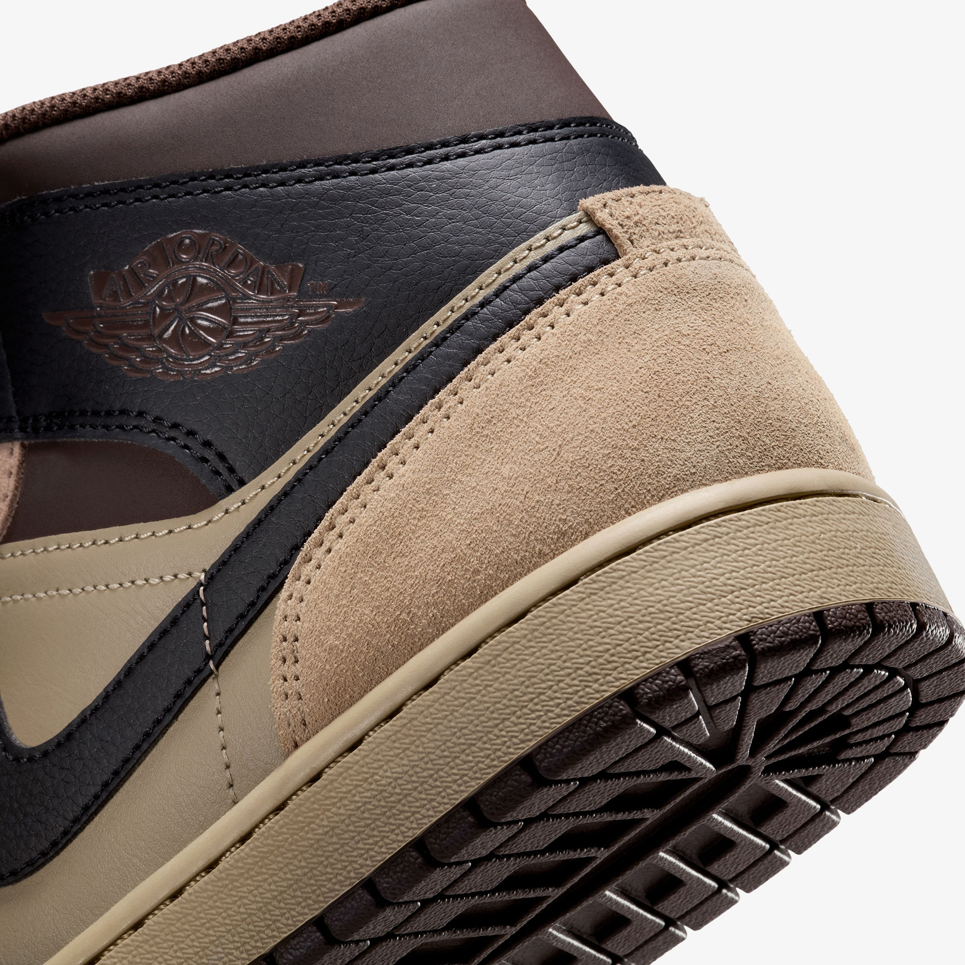 Nike Air Jordan 1 Mid Erkek Kahverengi Bilekli Sneaker