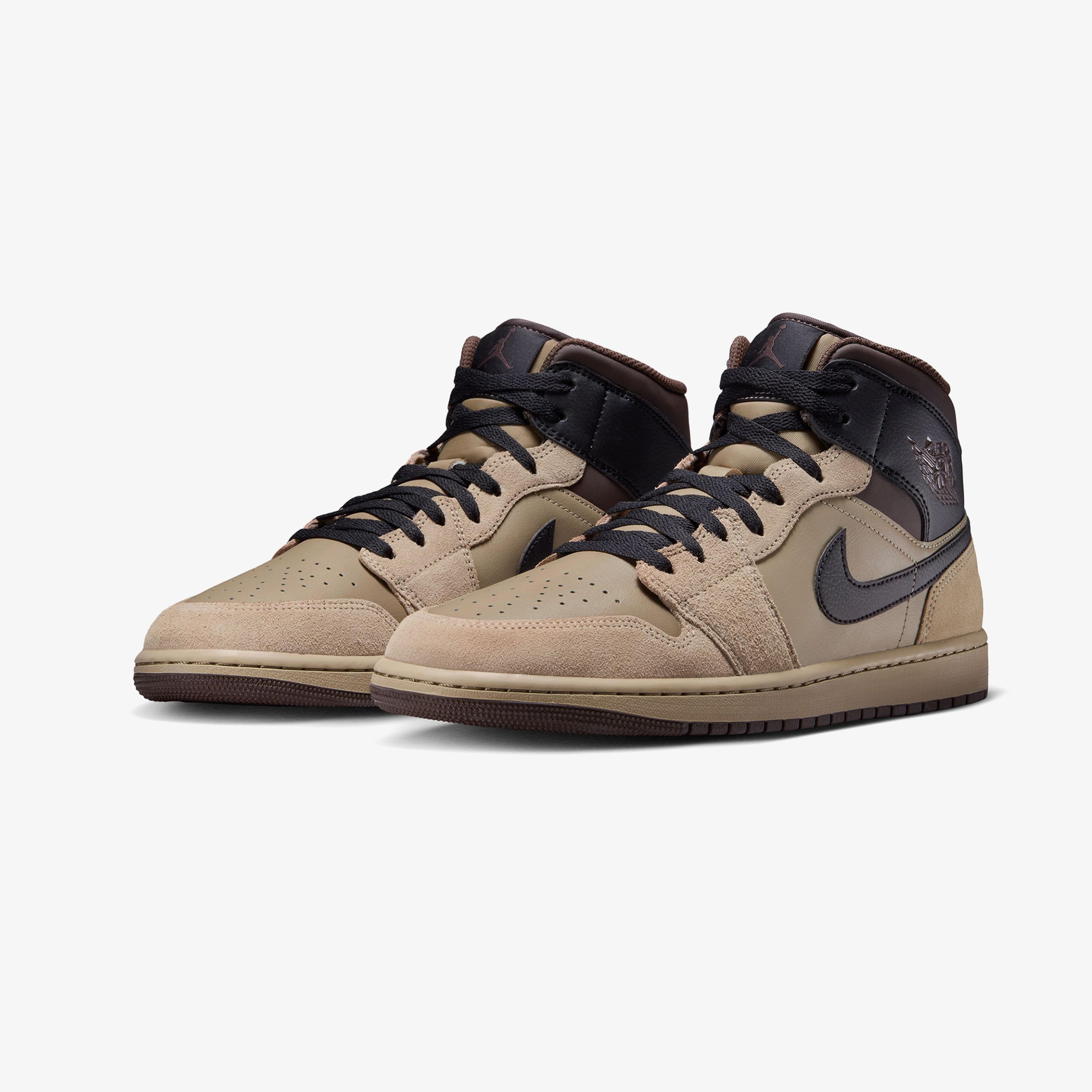 Nike Air Jordan 1 Mid Erkek Kahverengi Bilekli Sneaker