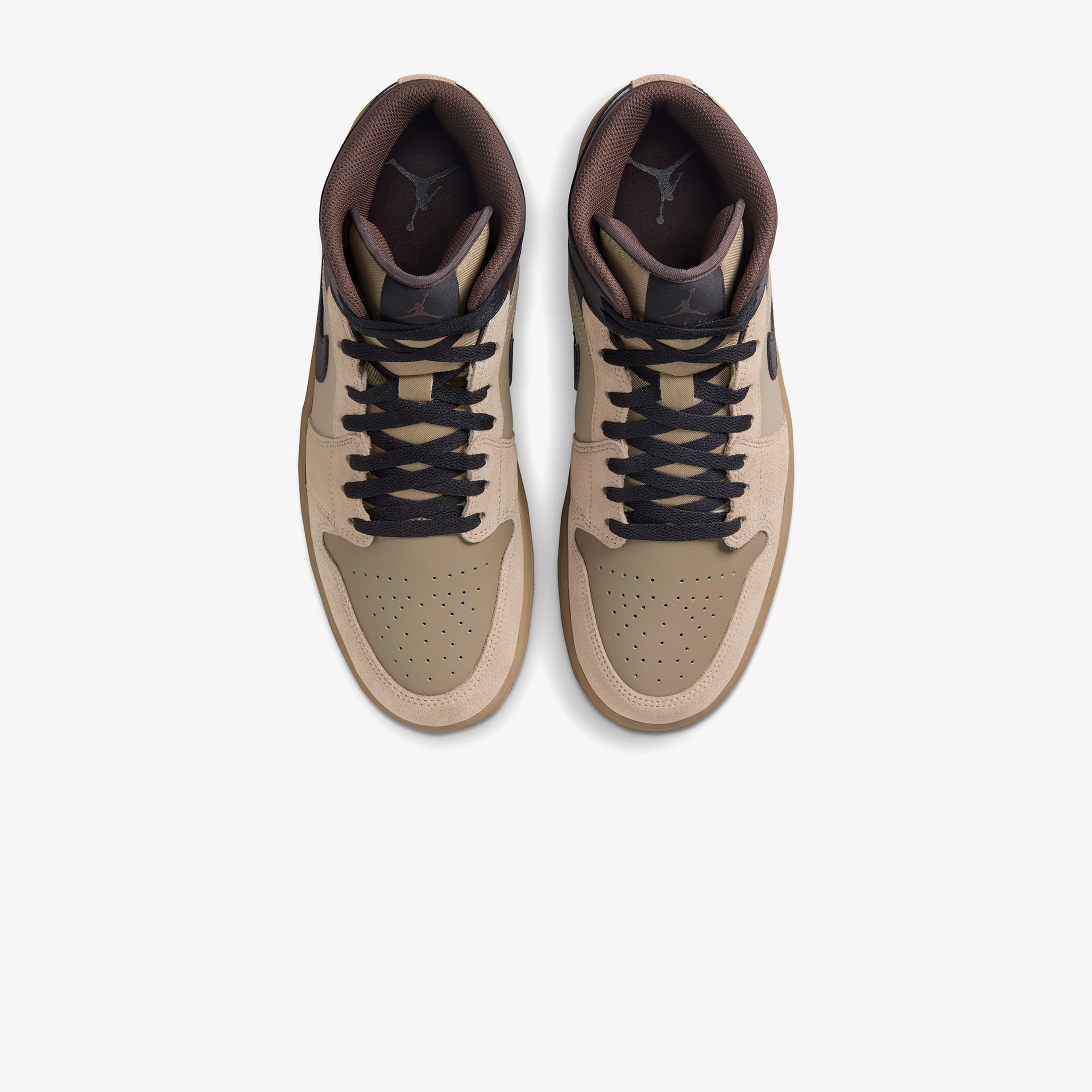 Nike Air Jordan 1 Mid Erkek Kahverengi Bilekli Sneaker