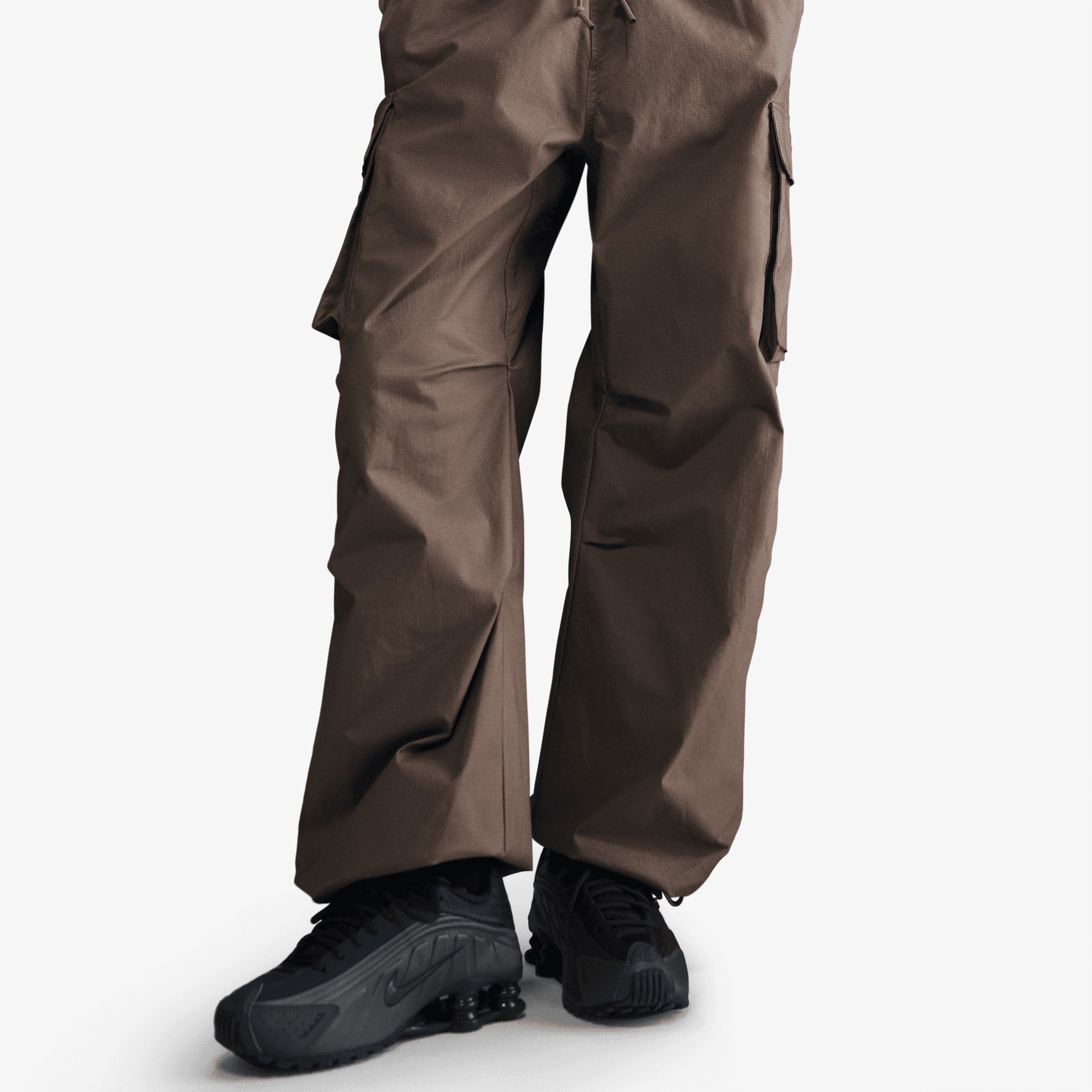 Nike Sportswear Woven Fabric High Waisted Kadın Kahverengi Kargo Pantolon