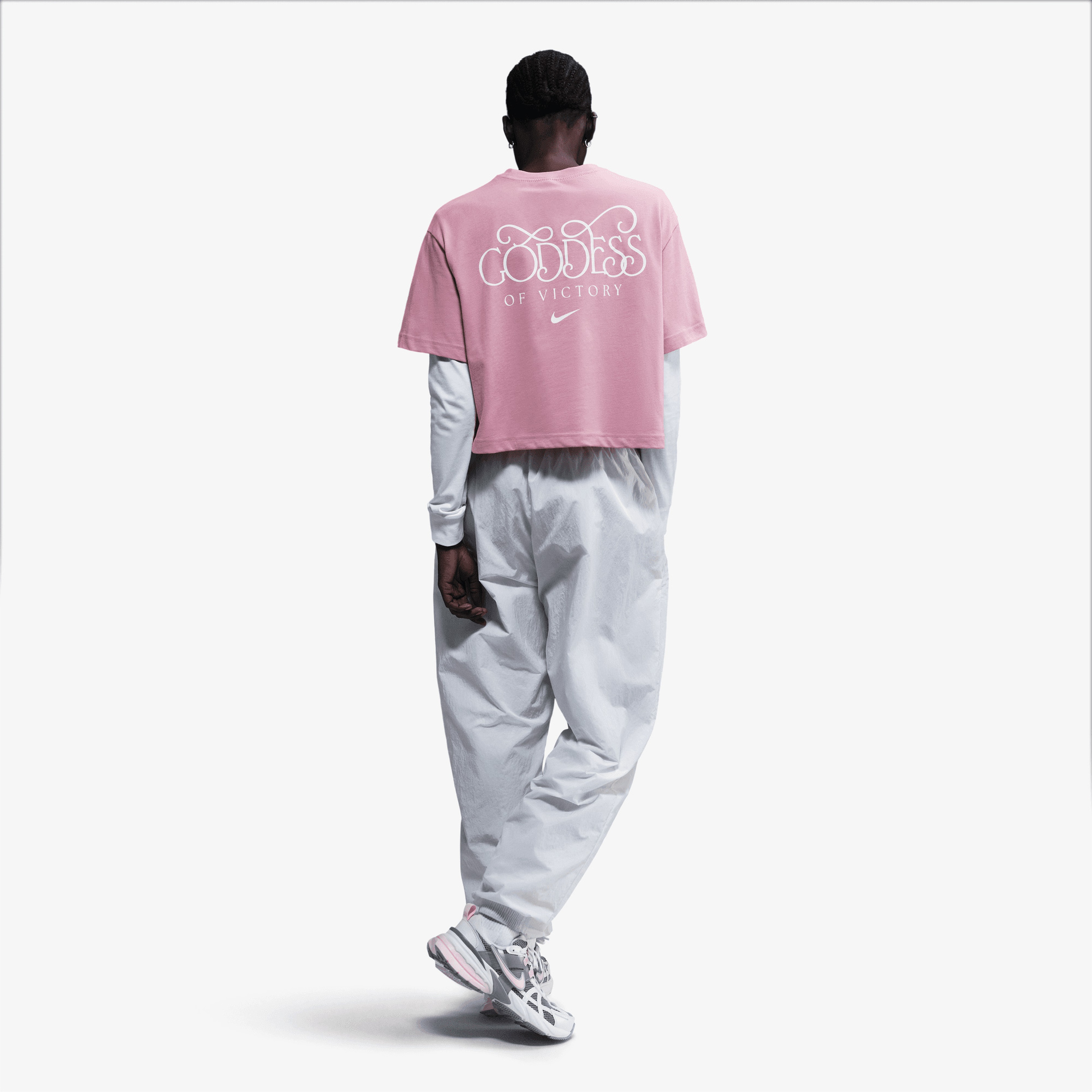 Nikw Sportswear Crop Kadın Pembe T-Shirt