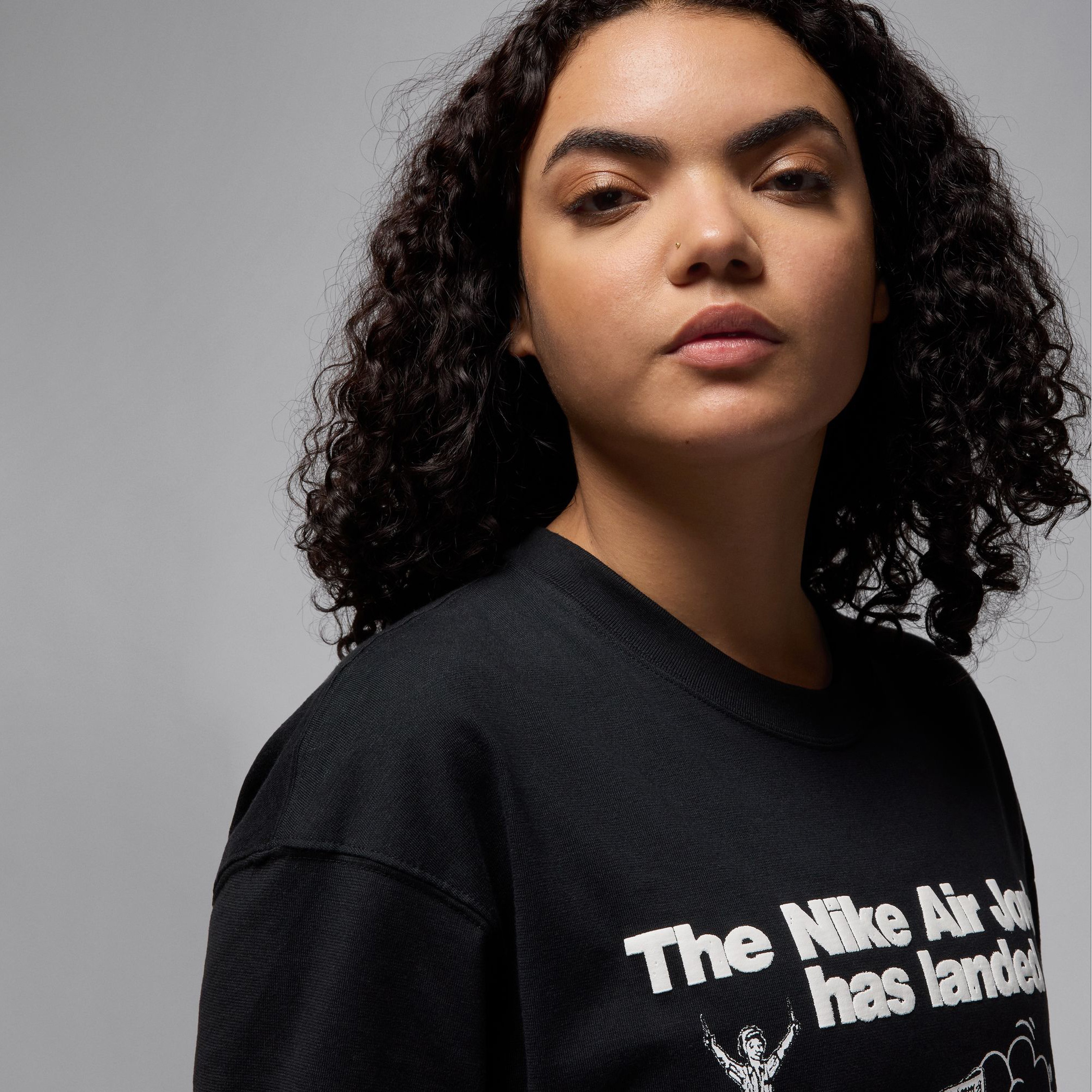 Jordan Oversized Kadın Siyah T-Shirt