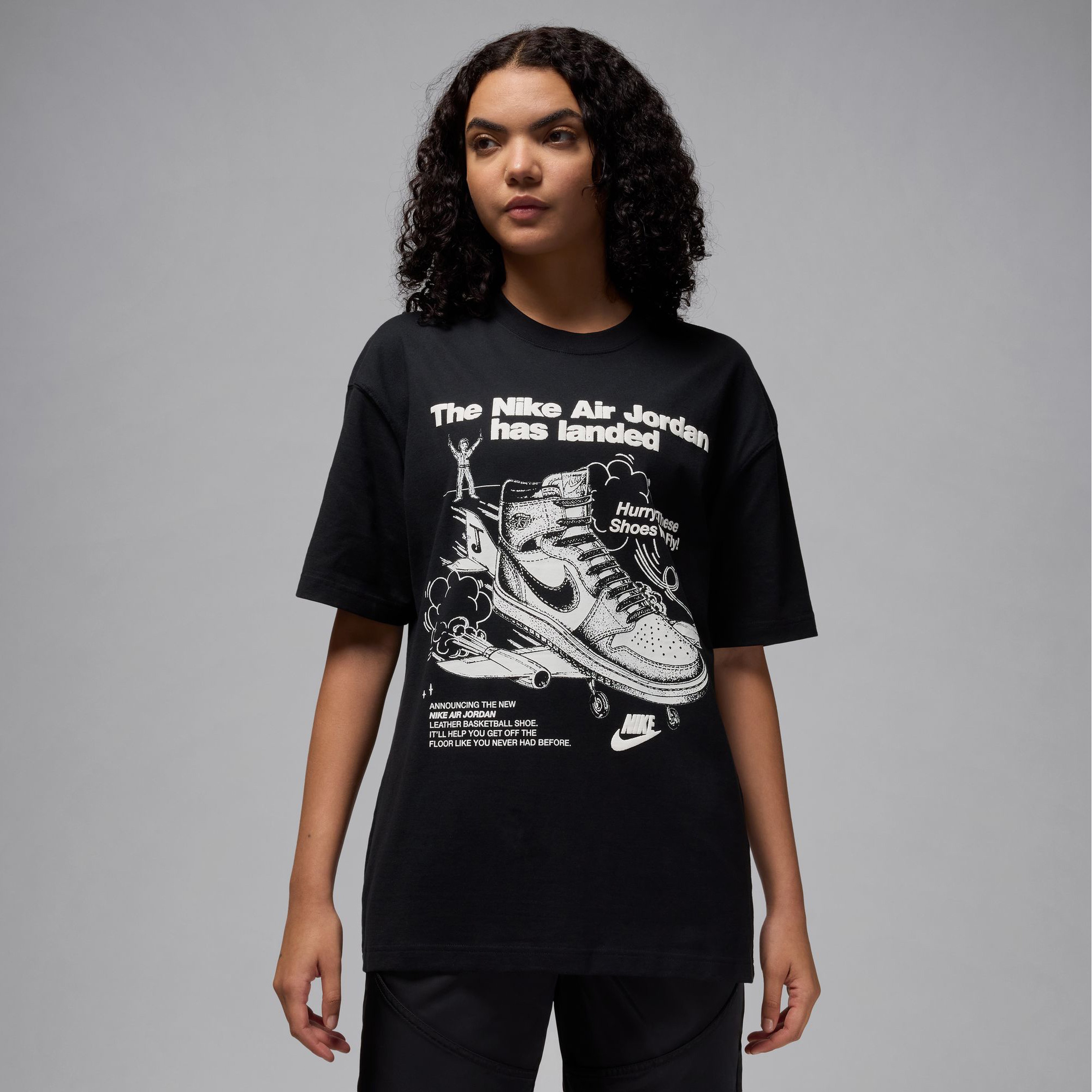 Jordan Oversized Kadın Siyah T-Shirt