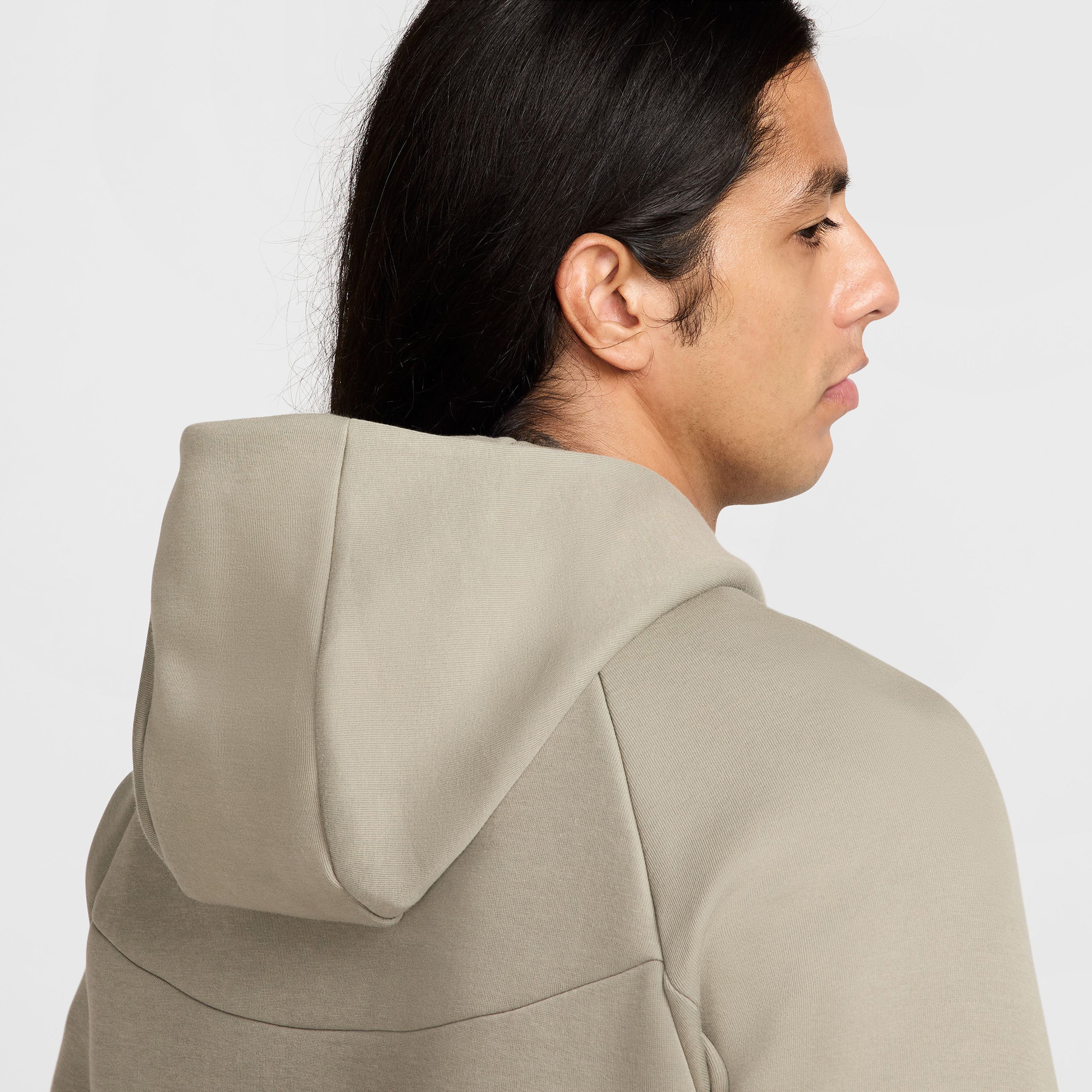 Nike Tech Fleece Full Zip Windrunner Erkek Haki Sweatshirt