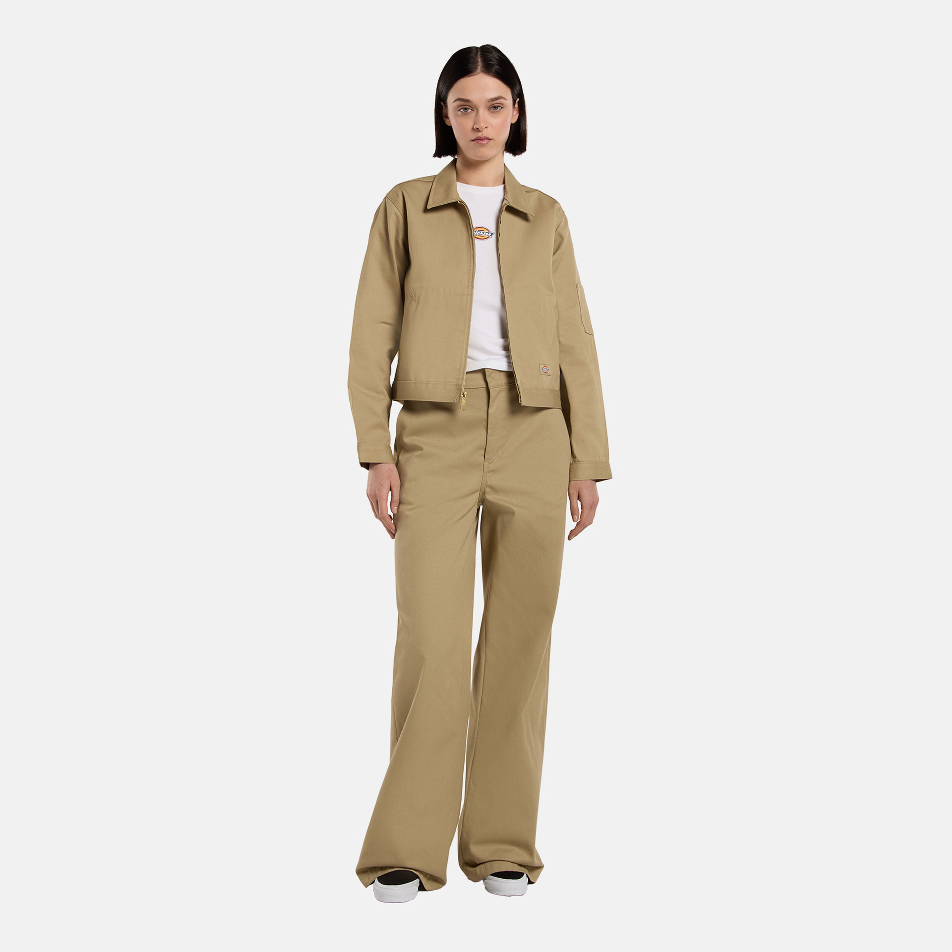 Dickies Unlined Cropped Eisenhower Kadın Haki Ceket
