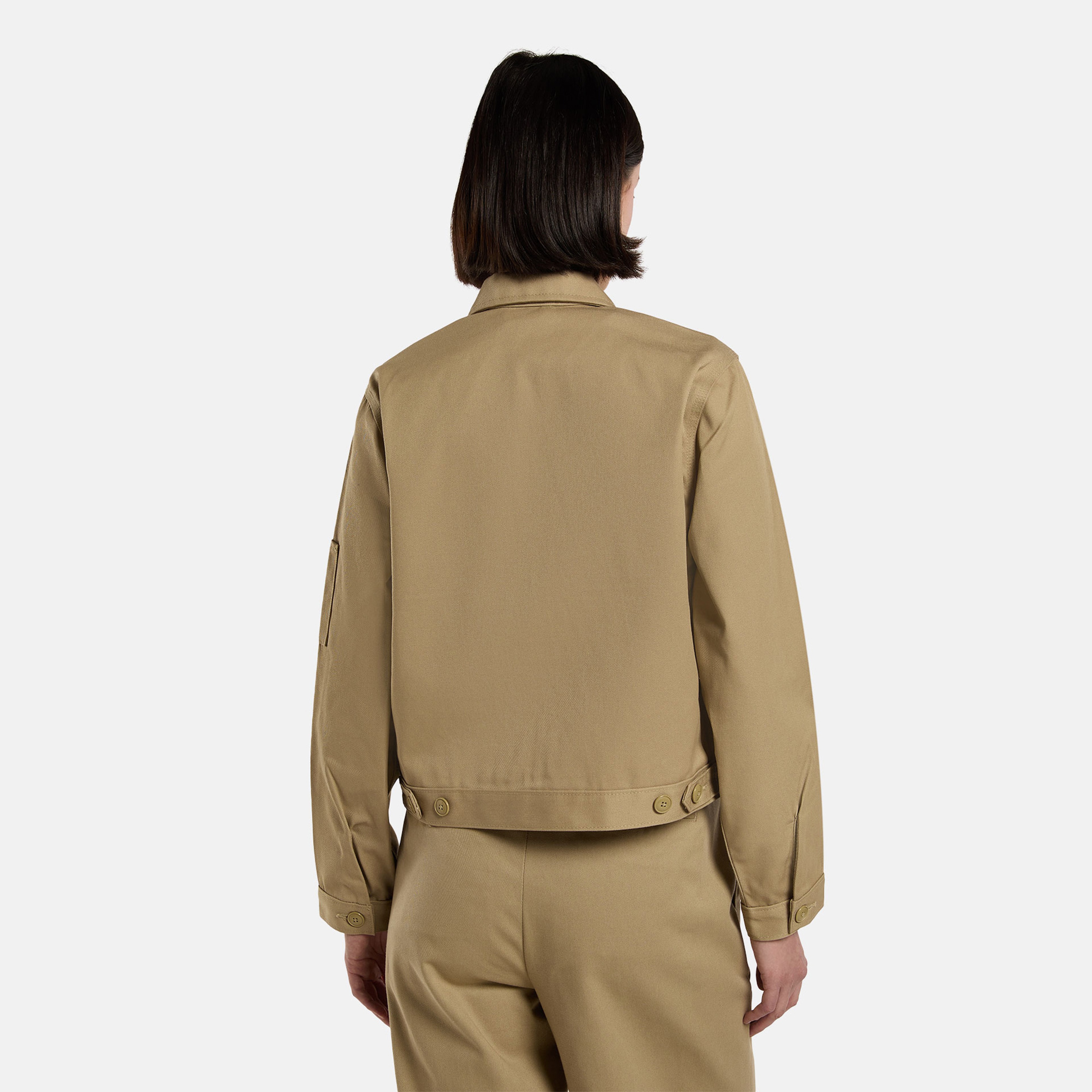 Dickies Unlined Cropped Eisenhower Kadın Haki Ceket