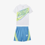 Nike Sportswear On The Move Çocuk Beyaz Mavi Şort Takım