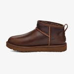 UGG Classic Ultra Mini Lthr Regen Kadın Kahverengi Bot