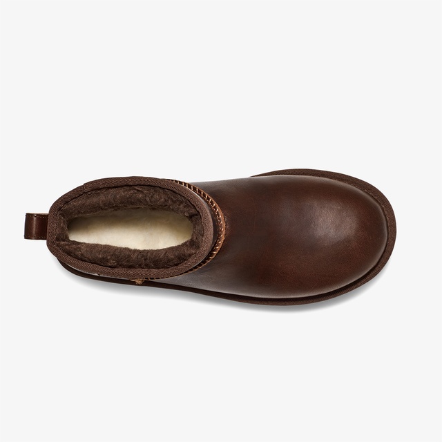 Ugg Kahverengi Ugg Classic Ultra Mini Regen Kadın Bot