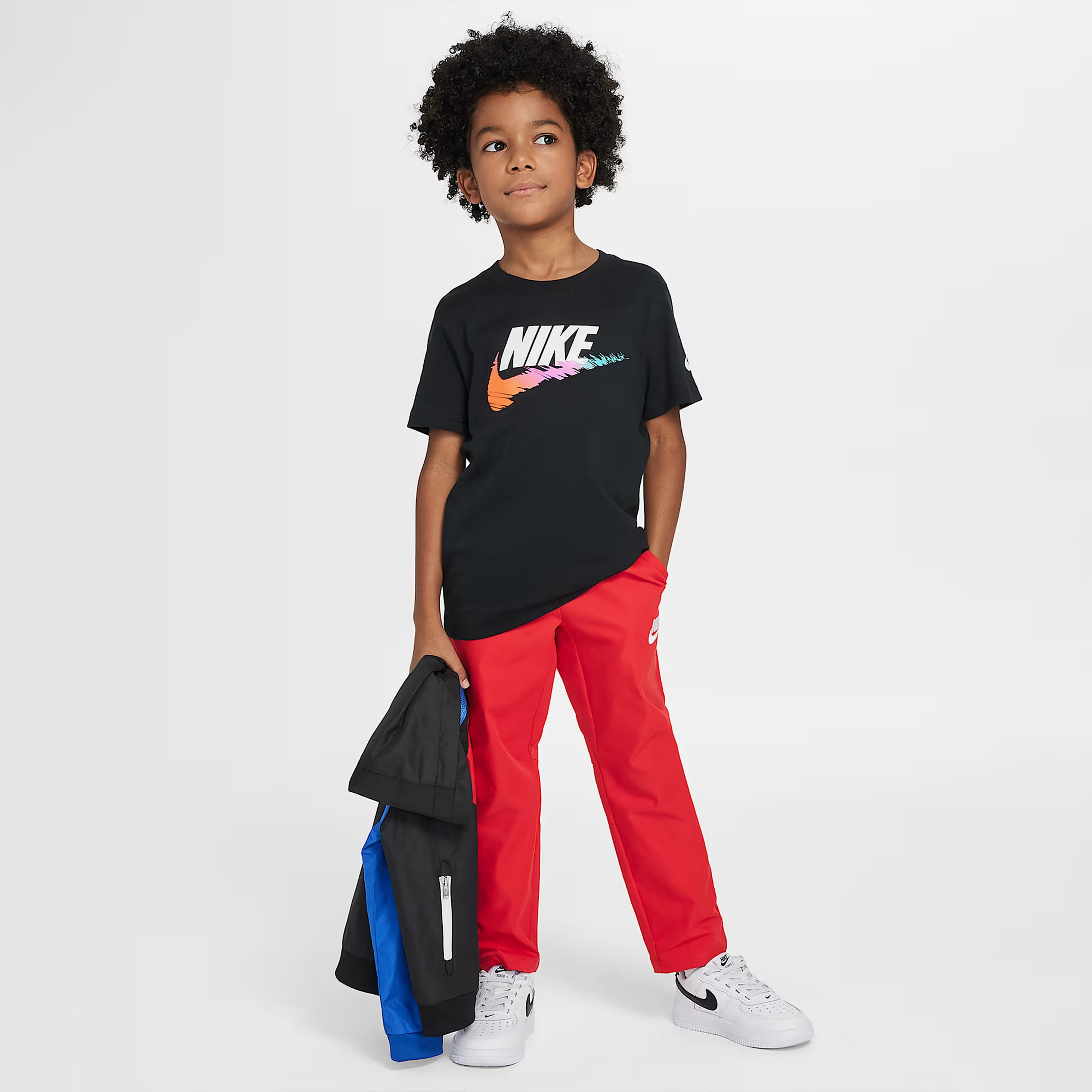 Nike Brandmark Swoosh Çocuk Siyah T-Shirt