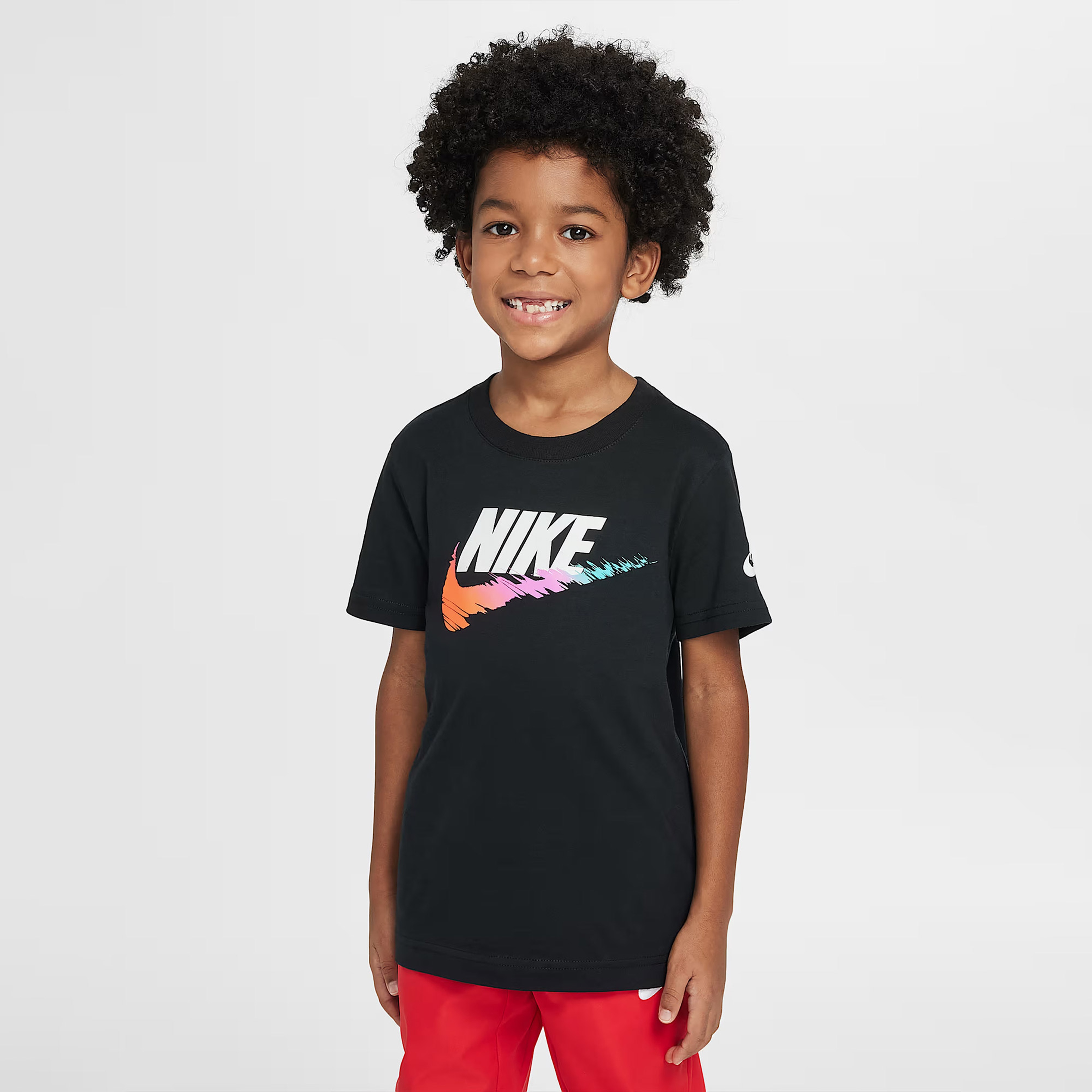 Nike Brandmark Swoosh Çocuk Siyah T-Shirt
