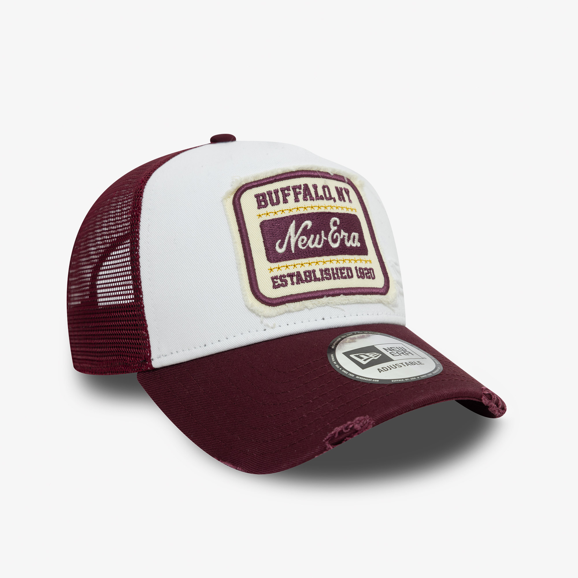 New Era Patch Distressed Unisex Beyaz/Kırmızı Şapka
