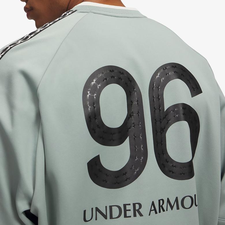 Under Armour 96 Terrace Neck Erkek Yeşil Sweatshirt