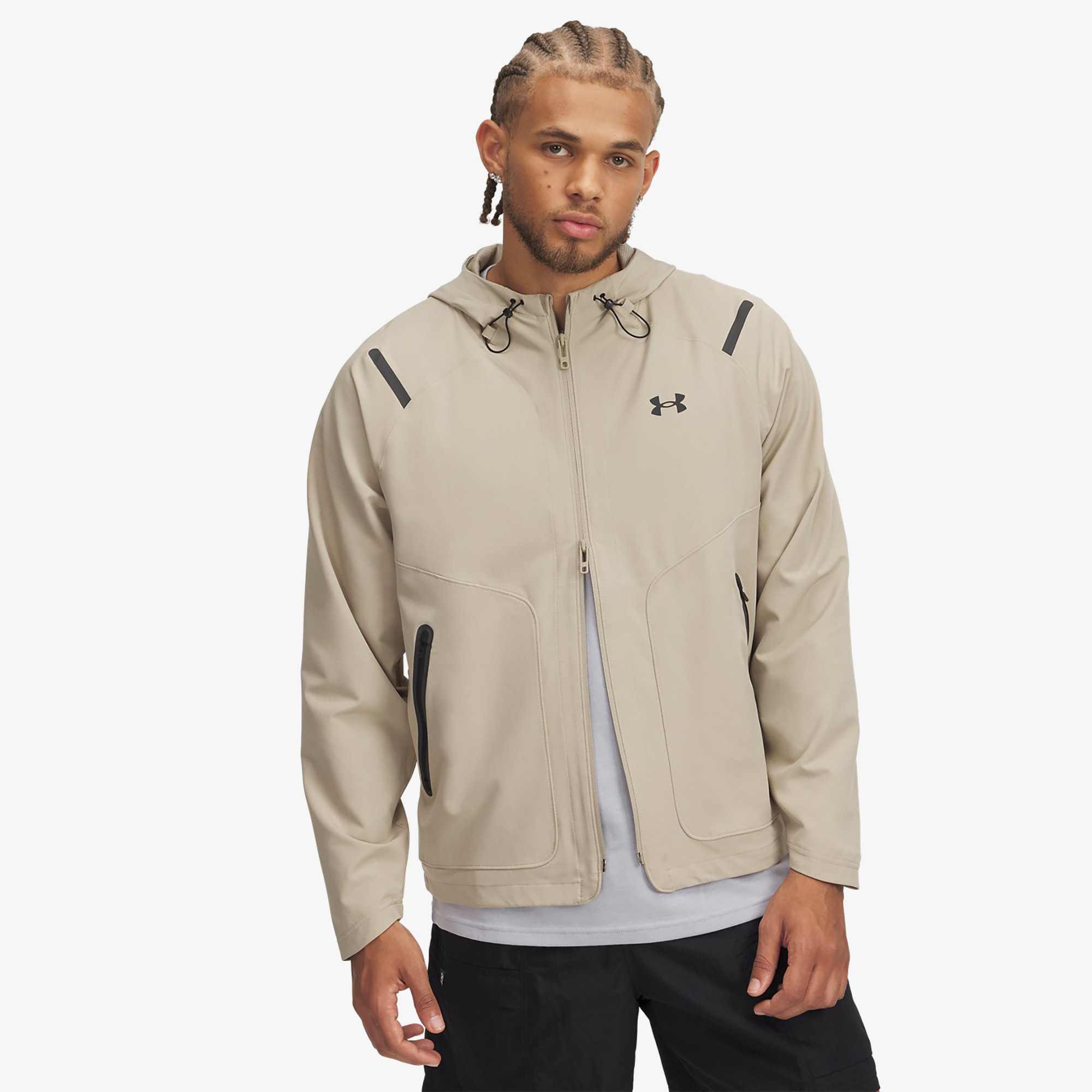 Under Armour Unstoppable Left Chest Erkek Bej Eşofman