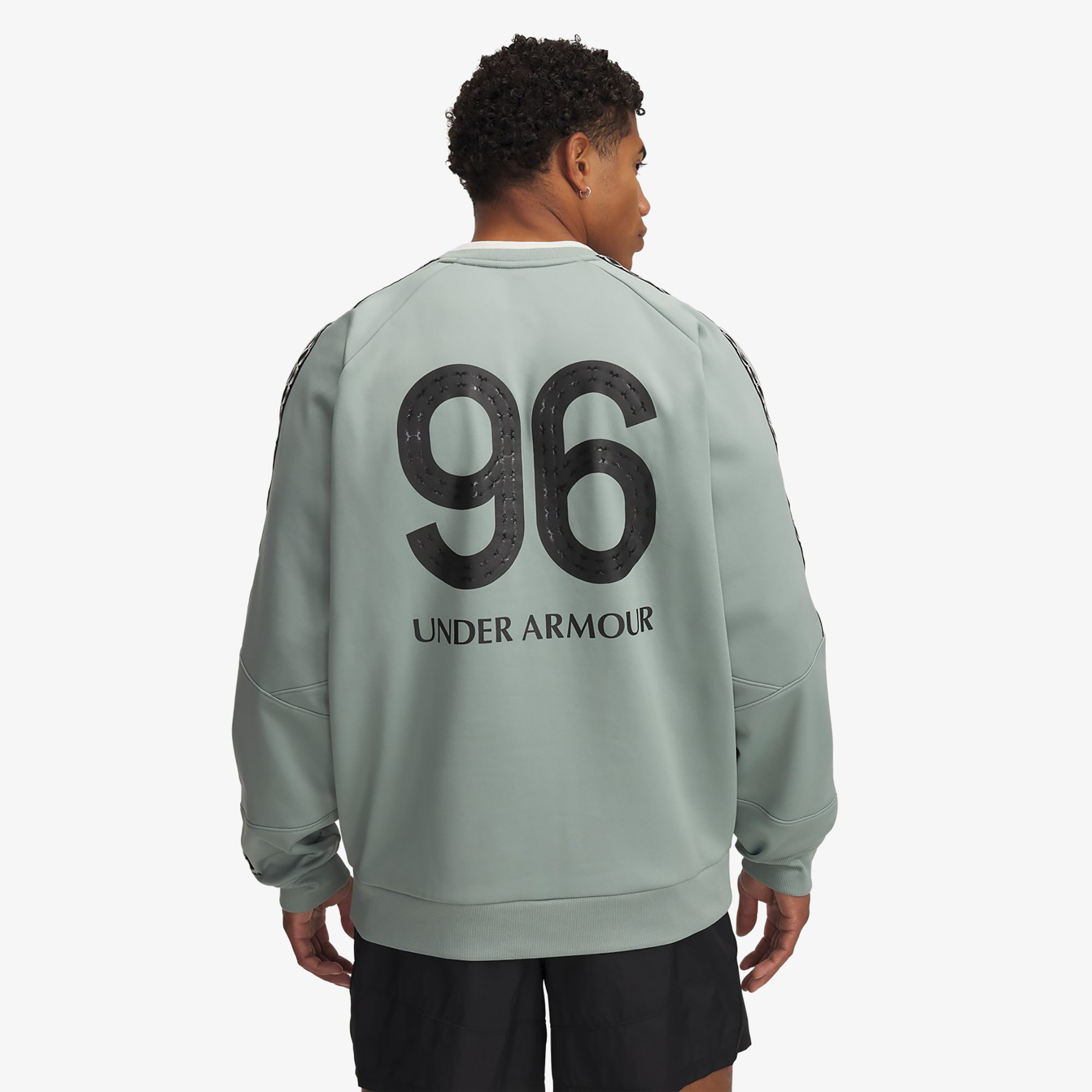 Under Armour 96 Terrace Neck Erkek Yeşil Sweatshirt