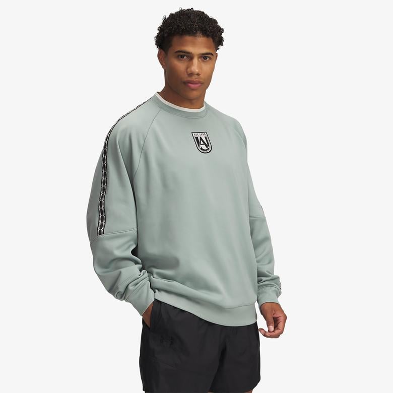 Under Armour 96 Terrace Neck Erkek Yeşil Sweatshirt
